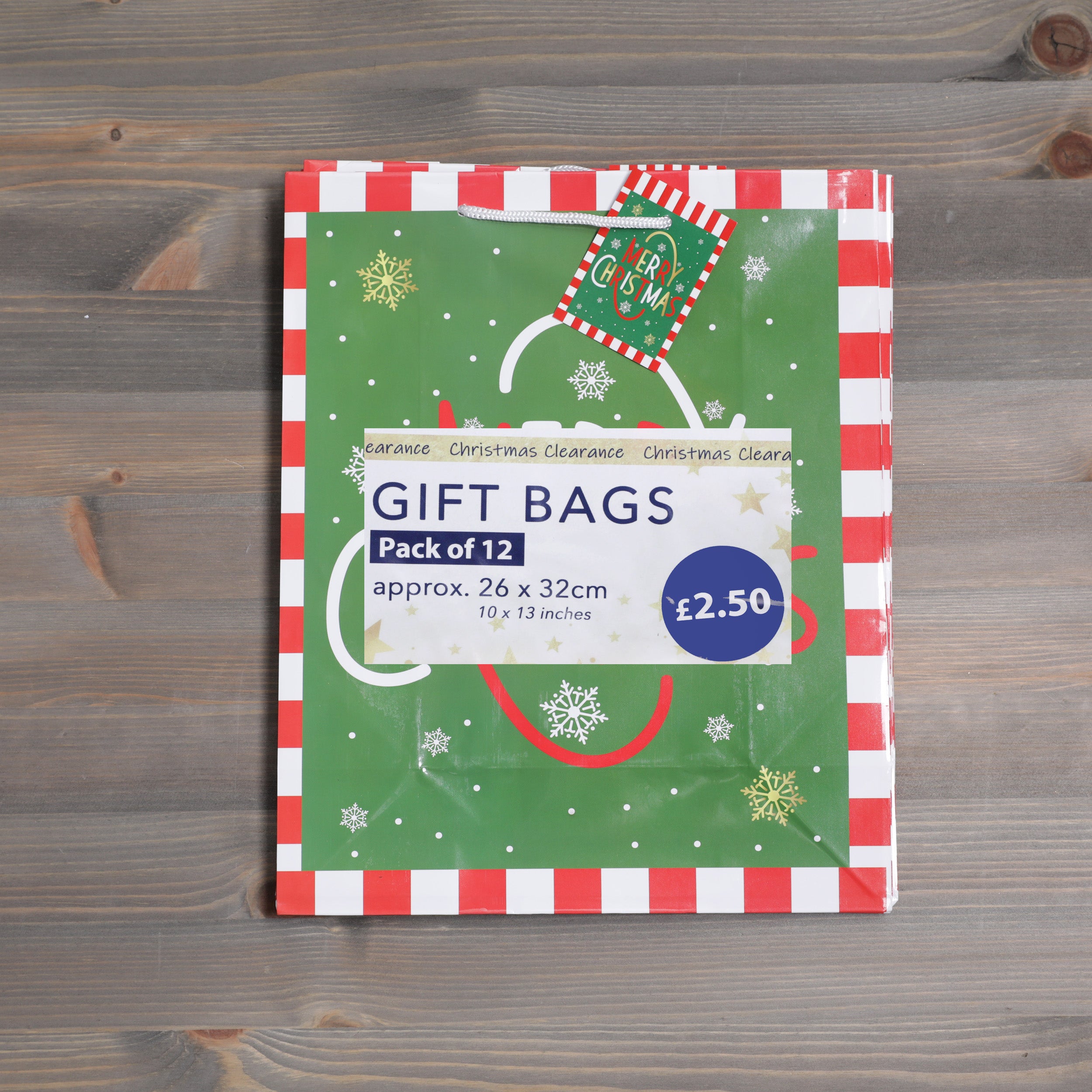 Christmas Gift Bags Merry Christmas Design - Various Sizes Available