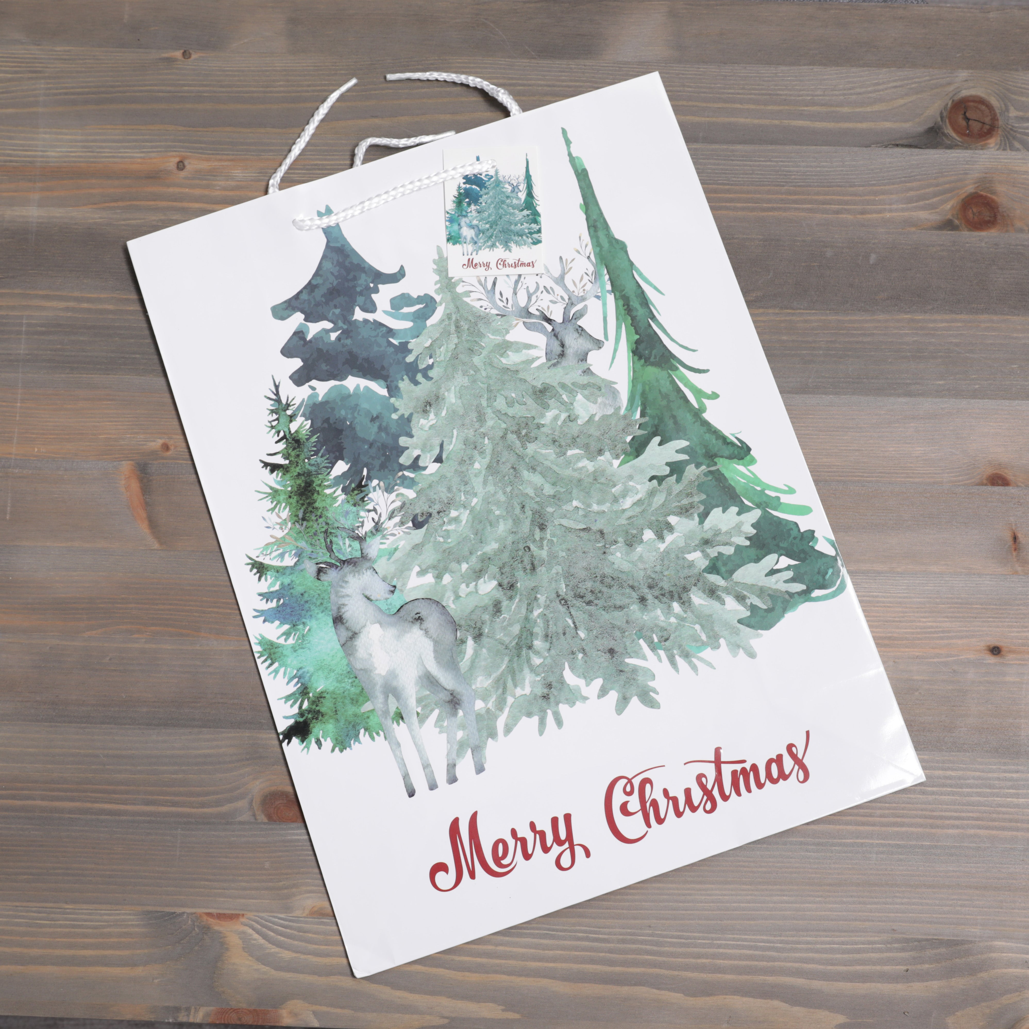 Christmas Gift Bags Christmas Tree Design - 40 x 30 x 12cm - 12pcs