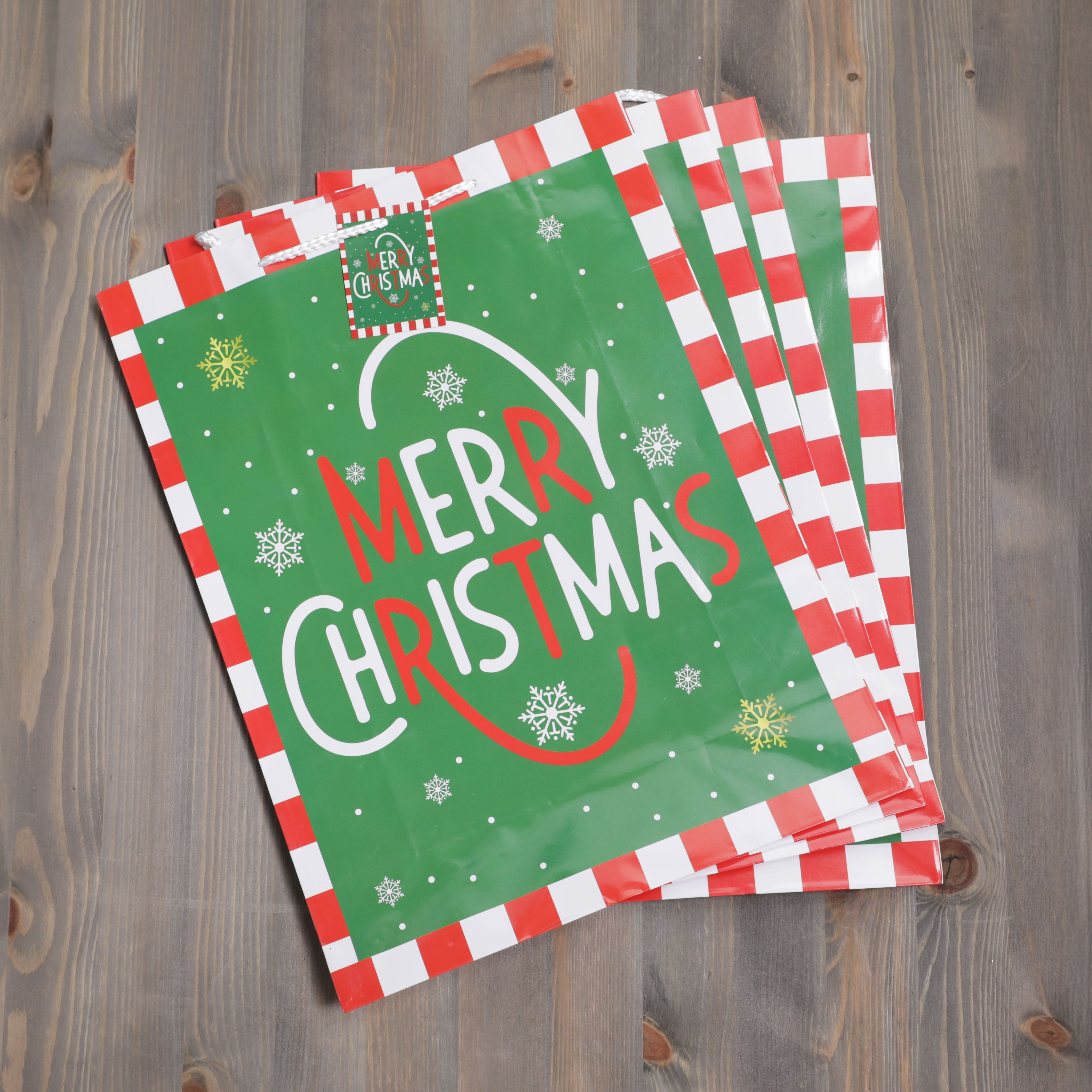 Christmas Gift Bags Merry Christmas Design - Various Sizes Available