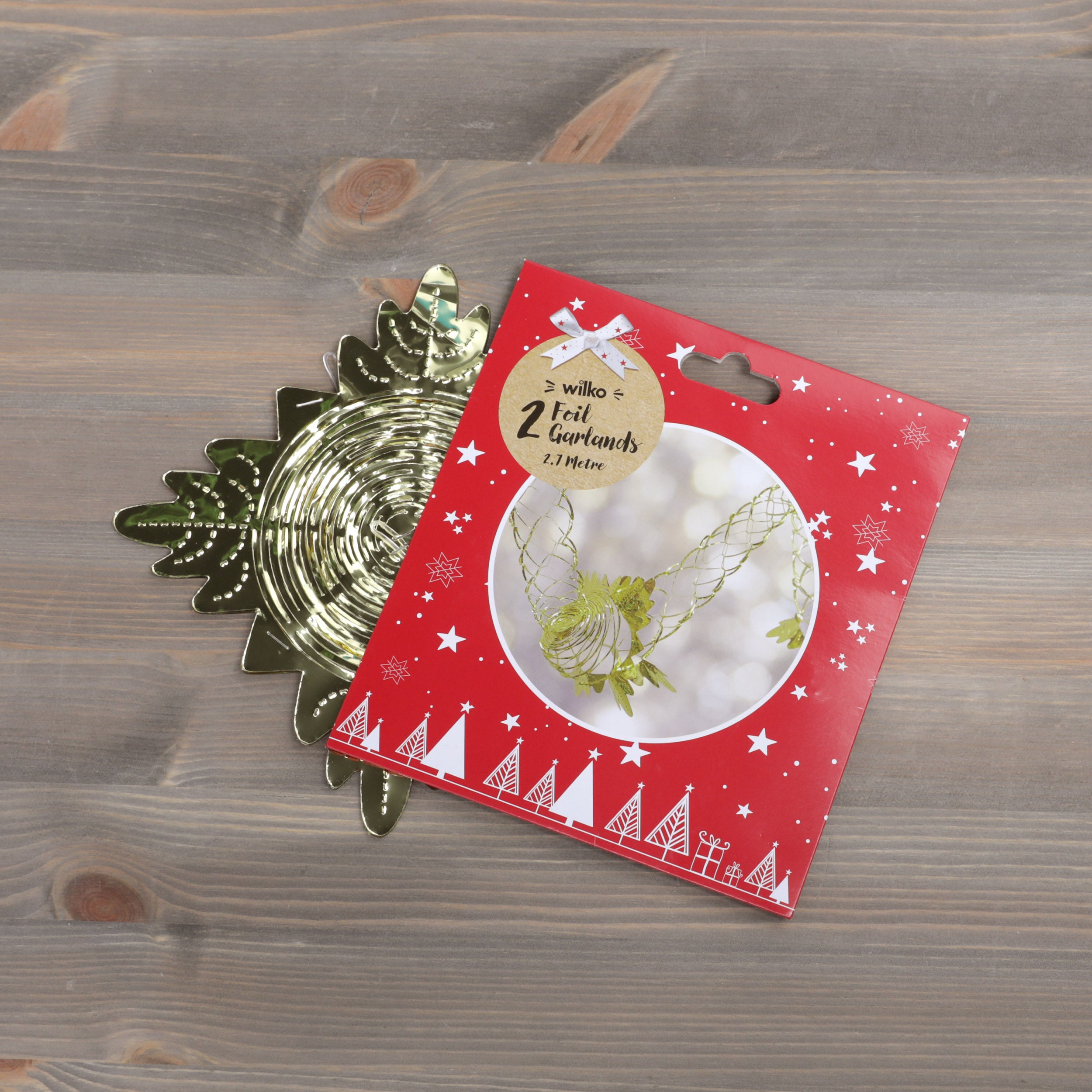 2 x Foil Christmas Garland 2.7 metres