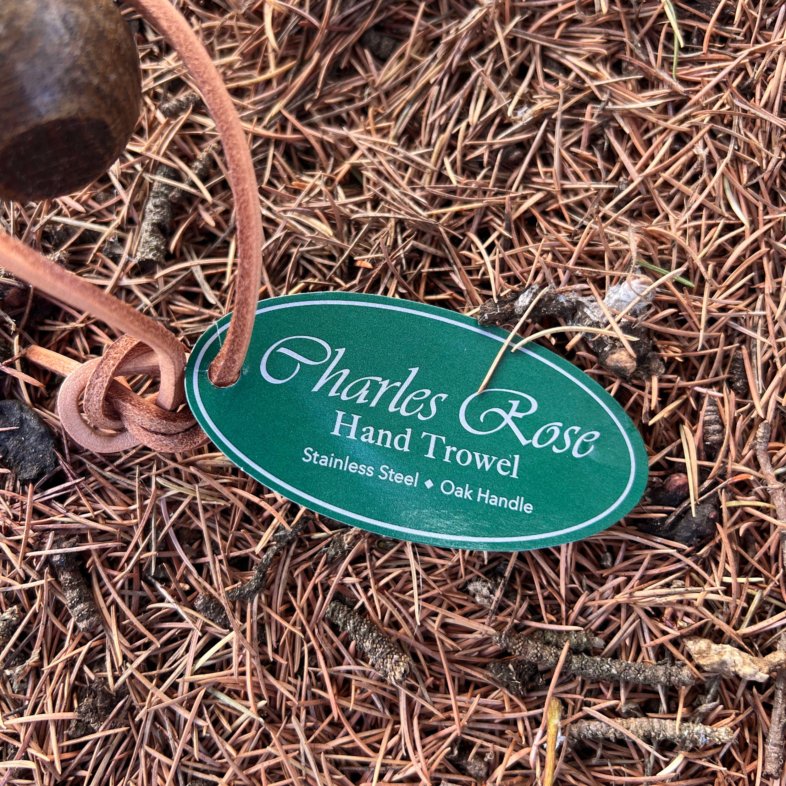 Charles Rose Stainless Steel Hand Trowel- Oak Handle