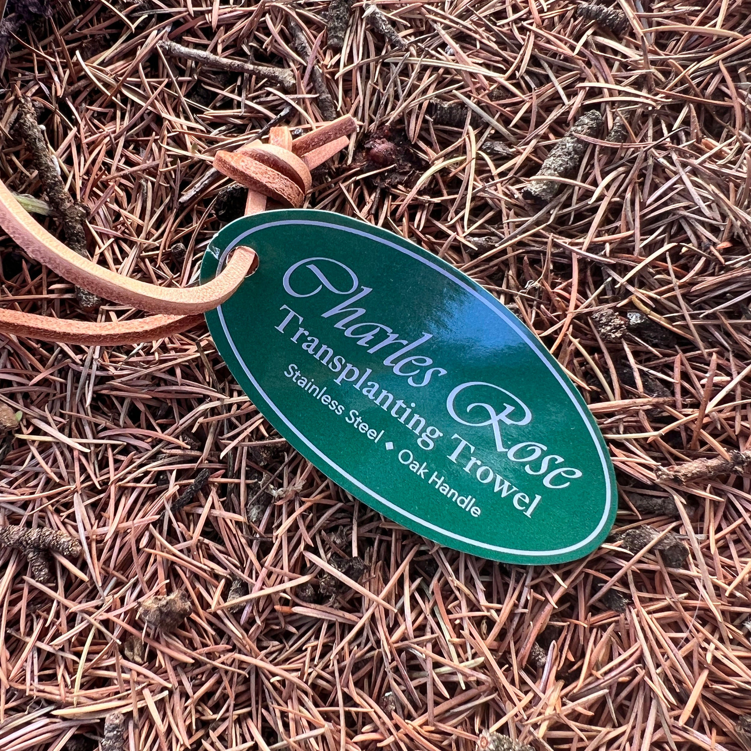 Charles Rose Stainless Steel Transplanting Trowel Oak Handle