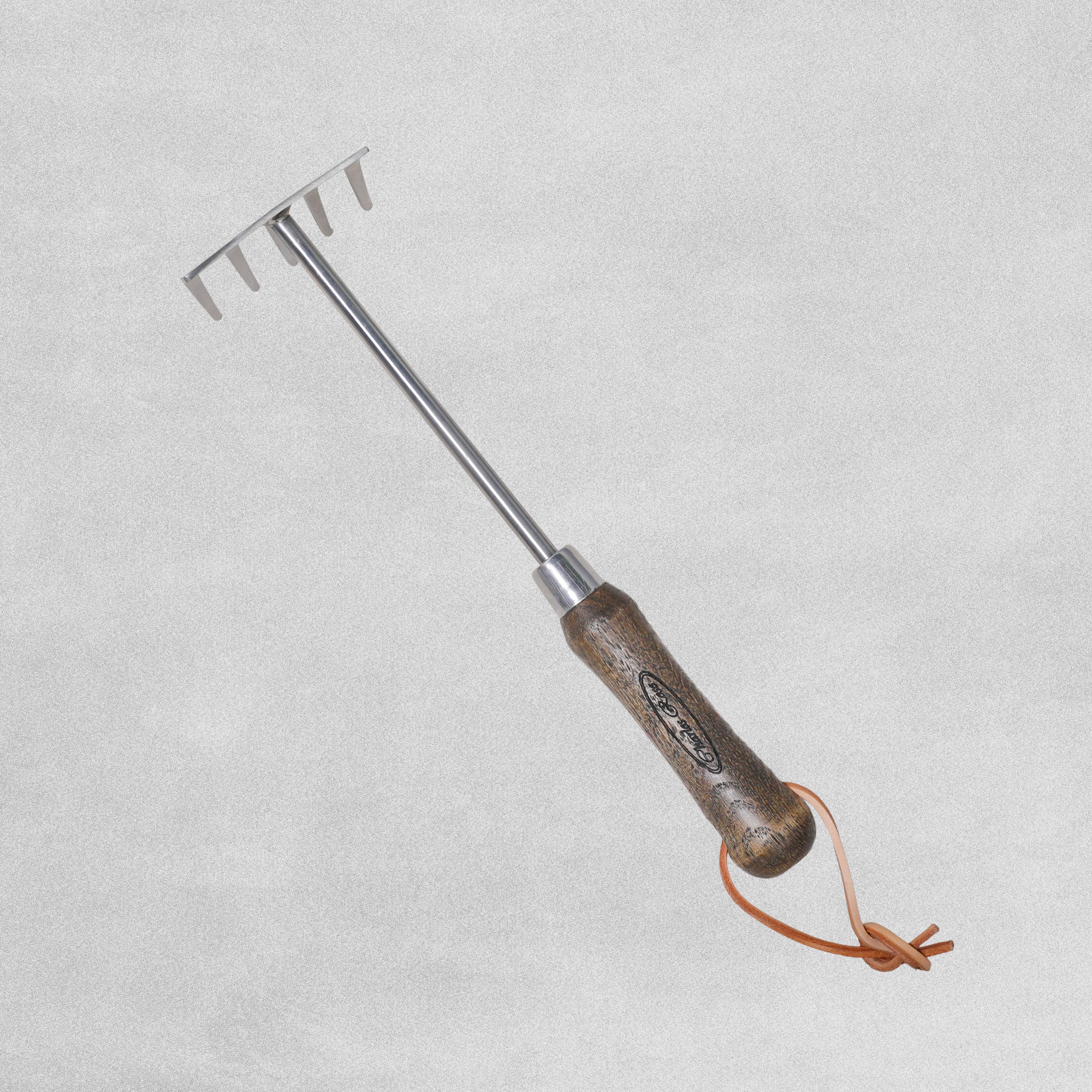 Charles Rose Stainless Steel Hand Rake - Oak Handle