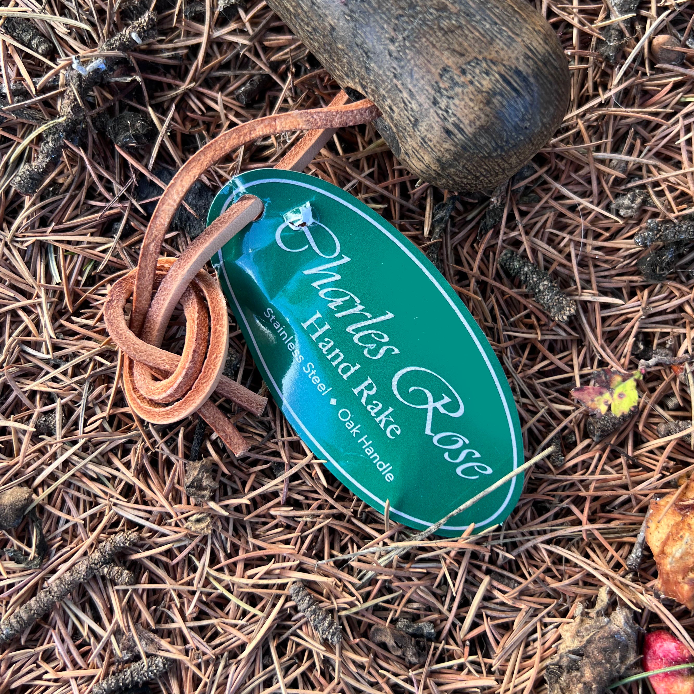 Charles Rose Stainless Steel Hand Rake - Oak Handle