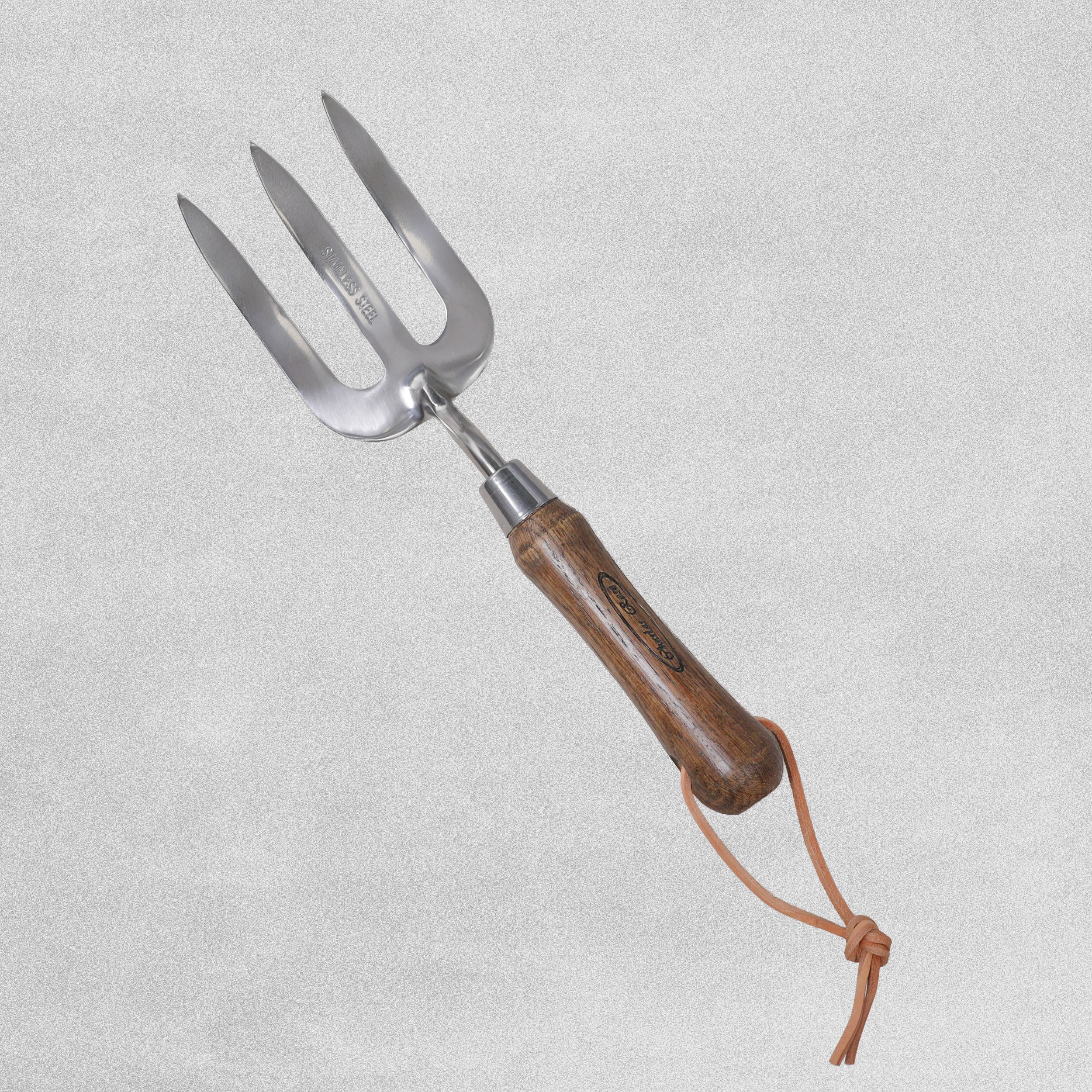 Charles Rose Stainless Steel Hand Fork - Oak Handle
