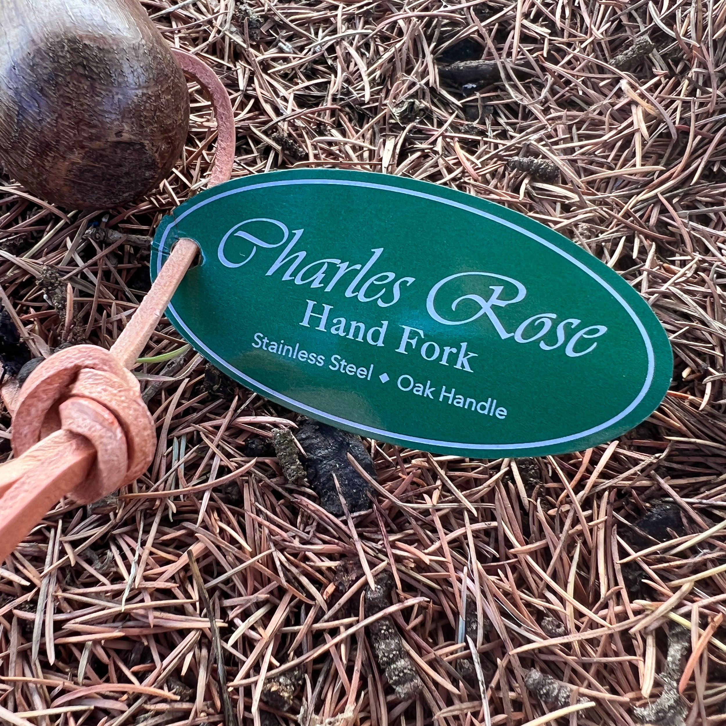 Charles Rose Stainless Steel Hand Fork - Oak Handle