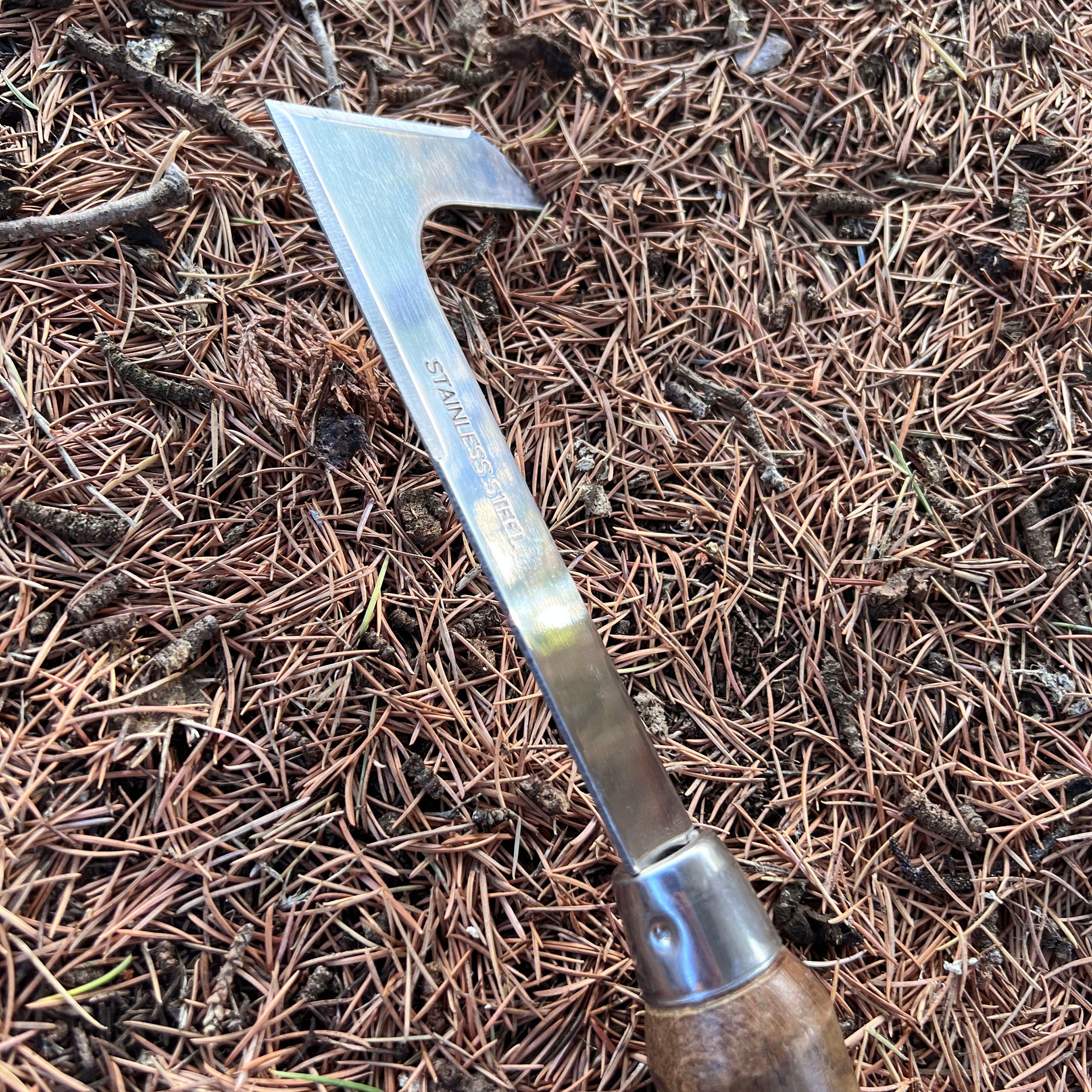 Charles Rose Stainless Steel Weeding Knife - Oak Handle