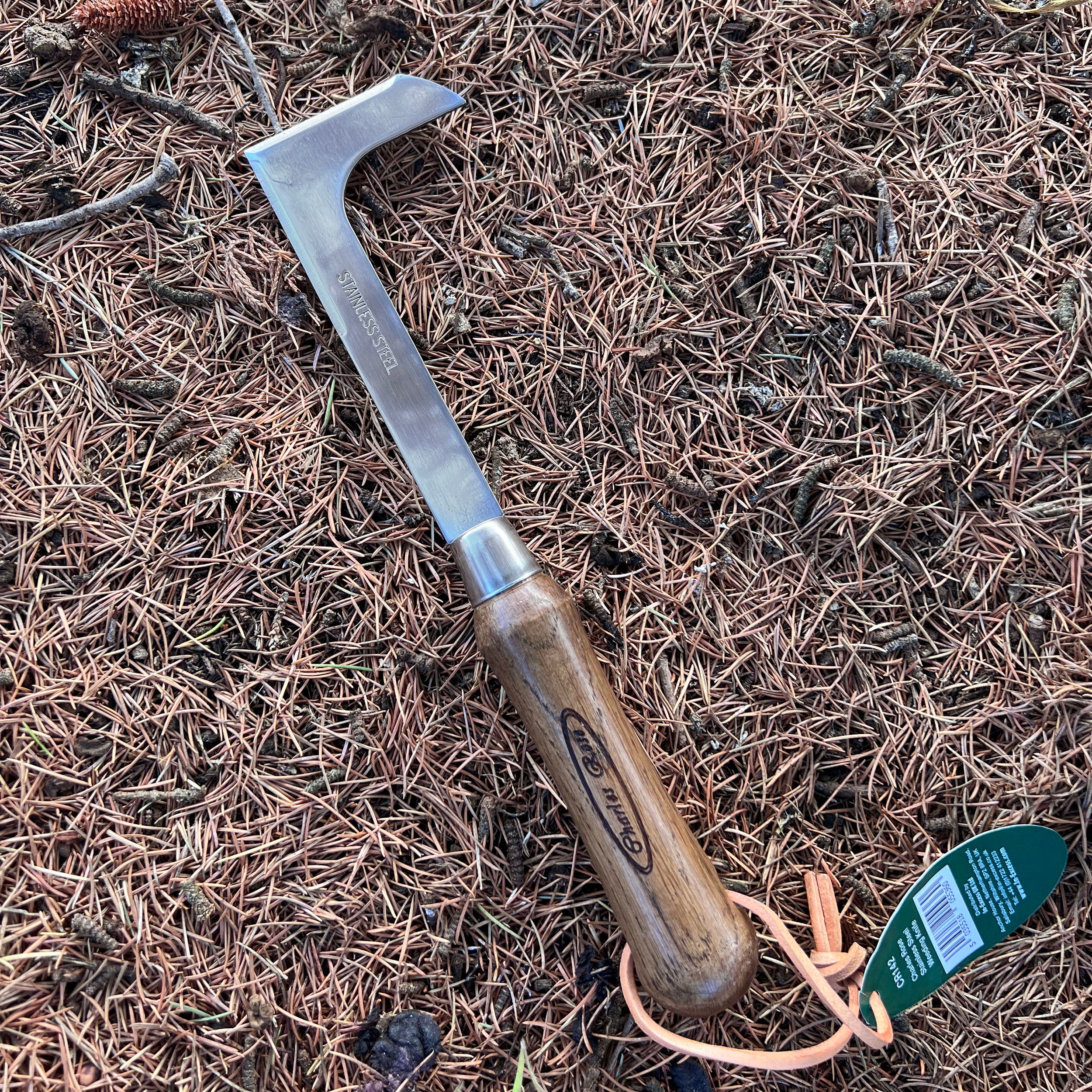 Charles Rose Stainless Steel Weeding Knife - Oak Handle