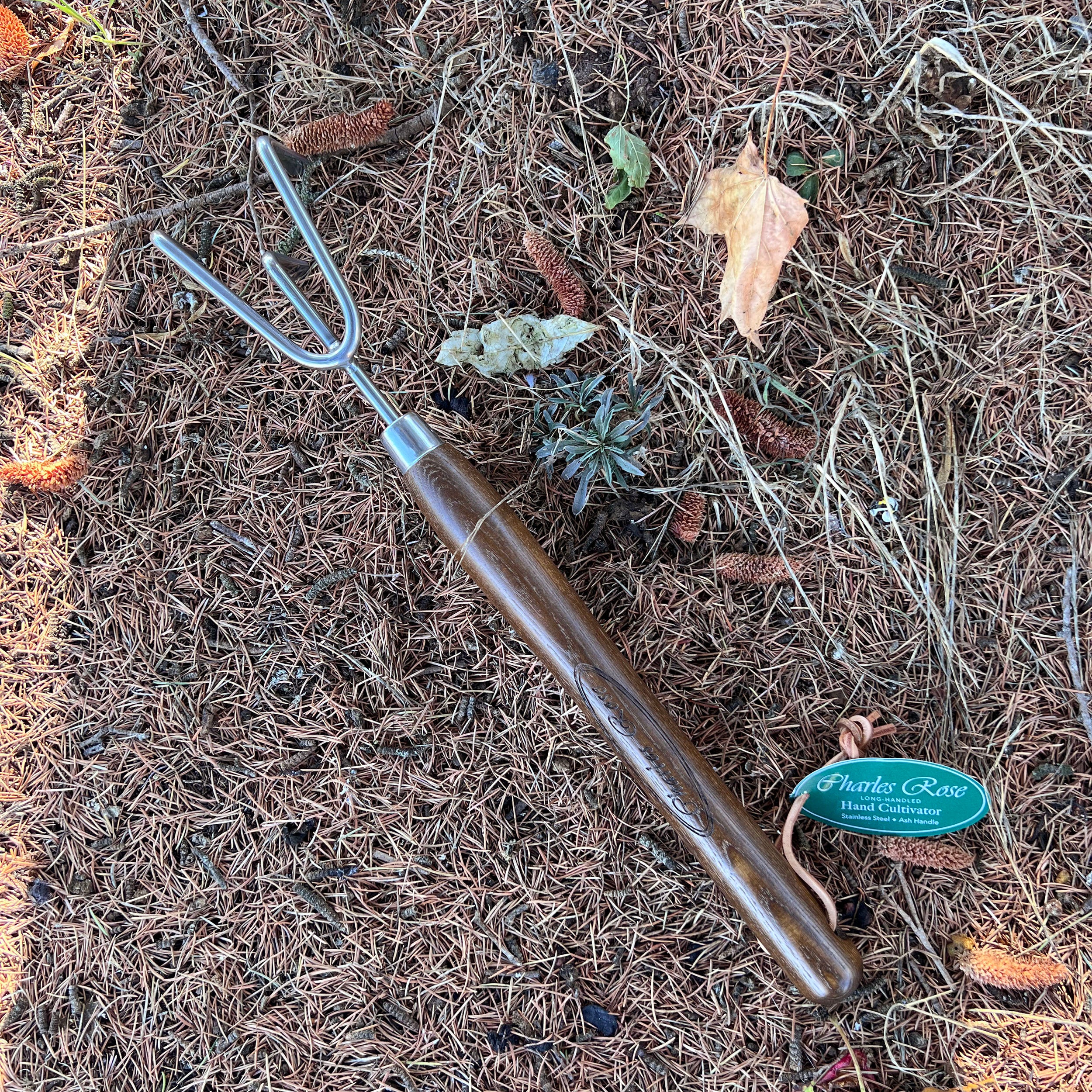 Charles Rose Stainless Steel Fork Long Handled - Ash Handle