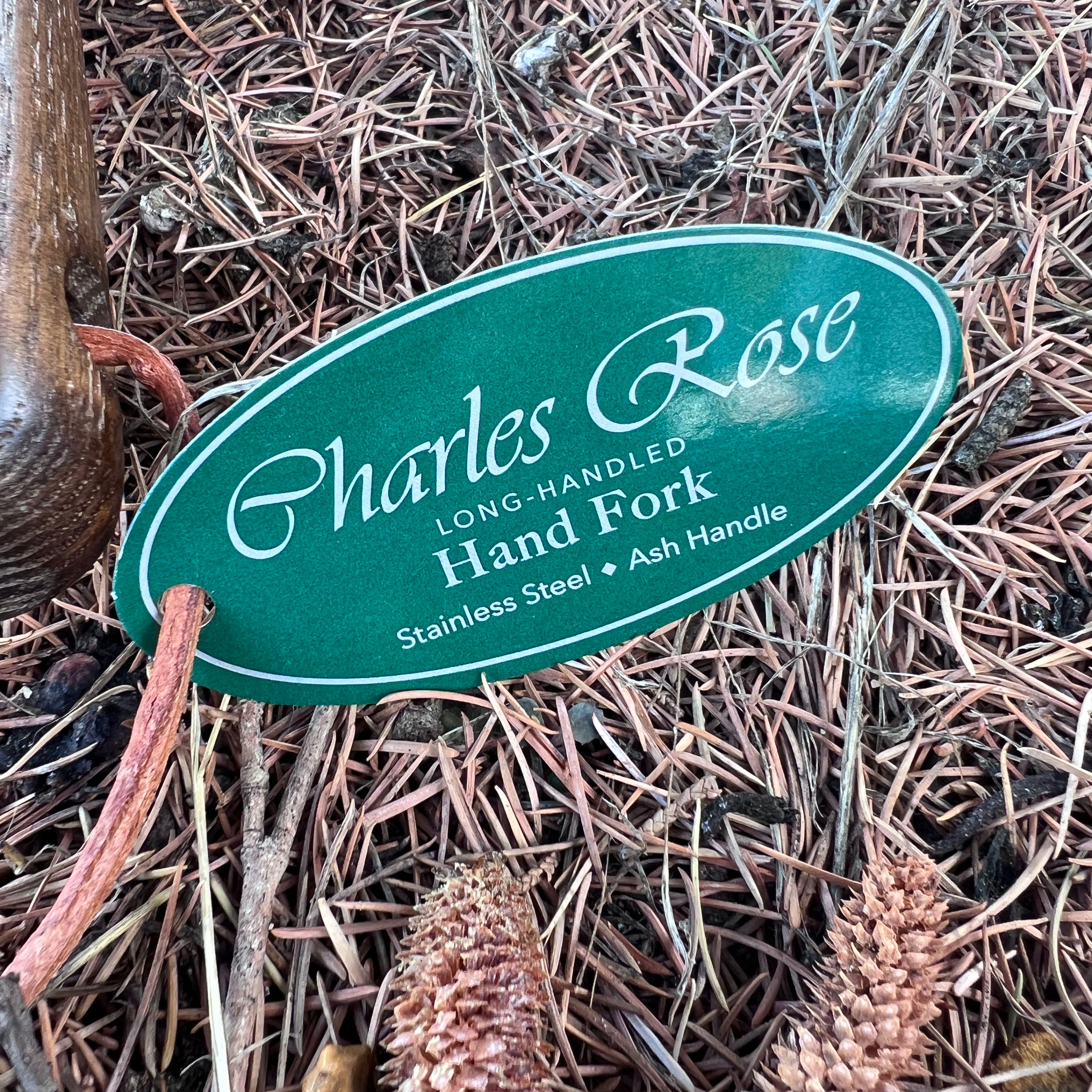 Charles Rose Stainless Steel Long Handled Hand Fork - Ash Handle