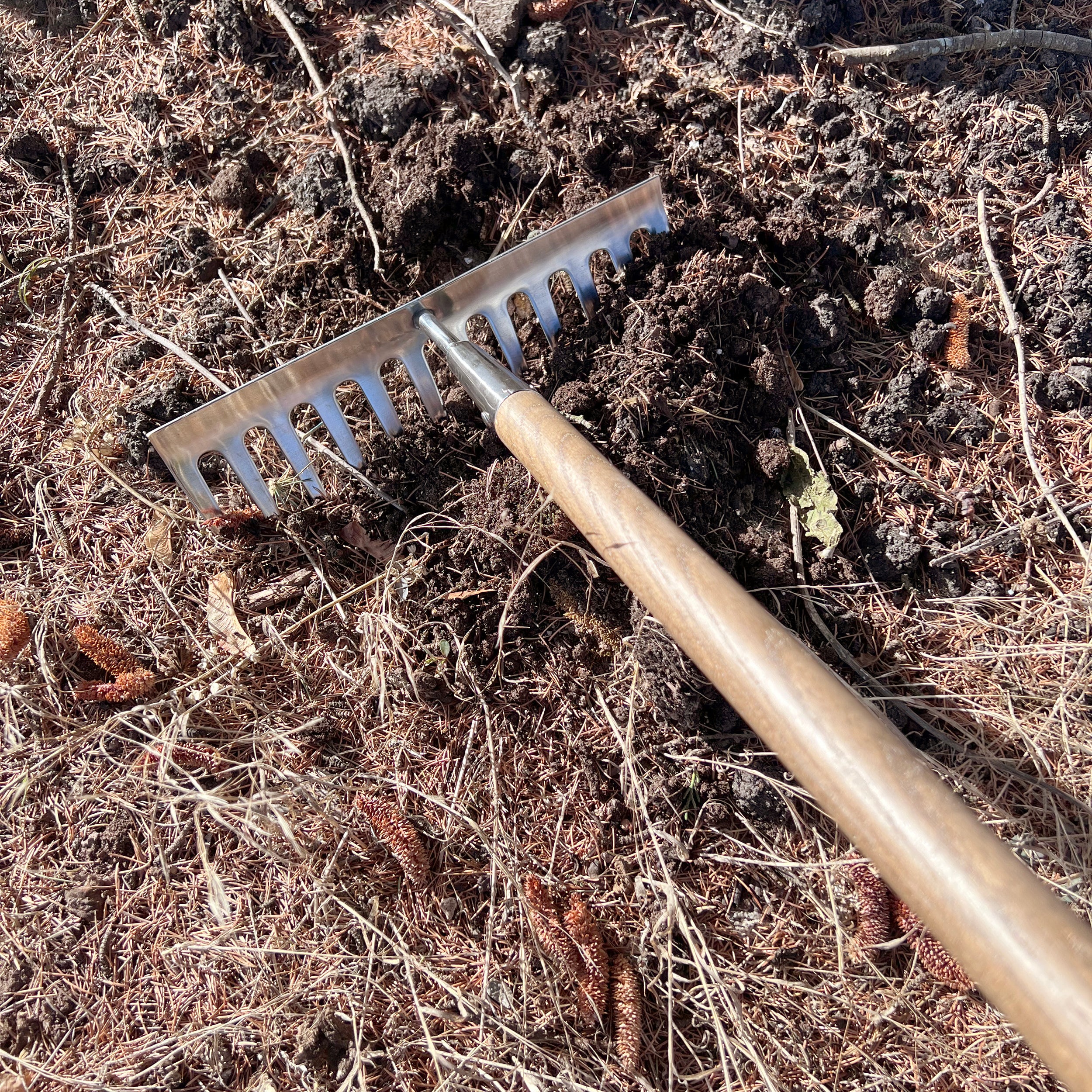 Charles Rose Stainless Steel Rake - Ash Handle