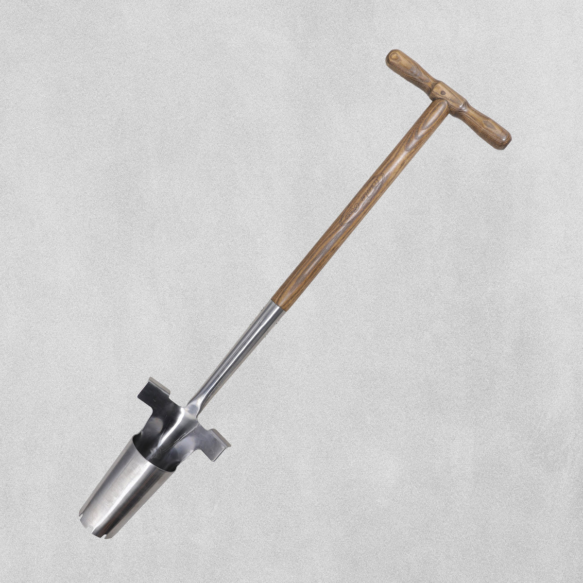 Charles Rose Stainless Steel Long Handled Bulb Planter - Ash Handle