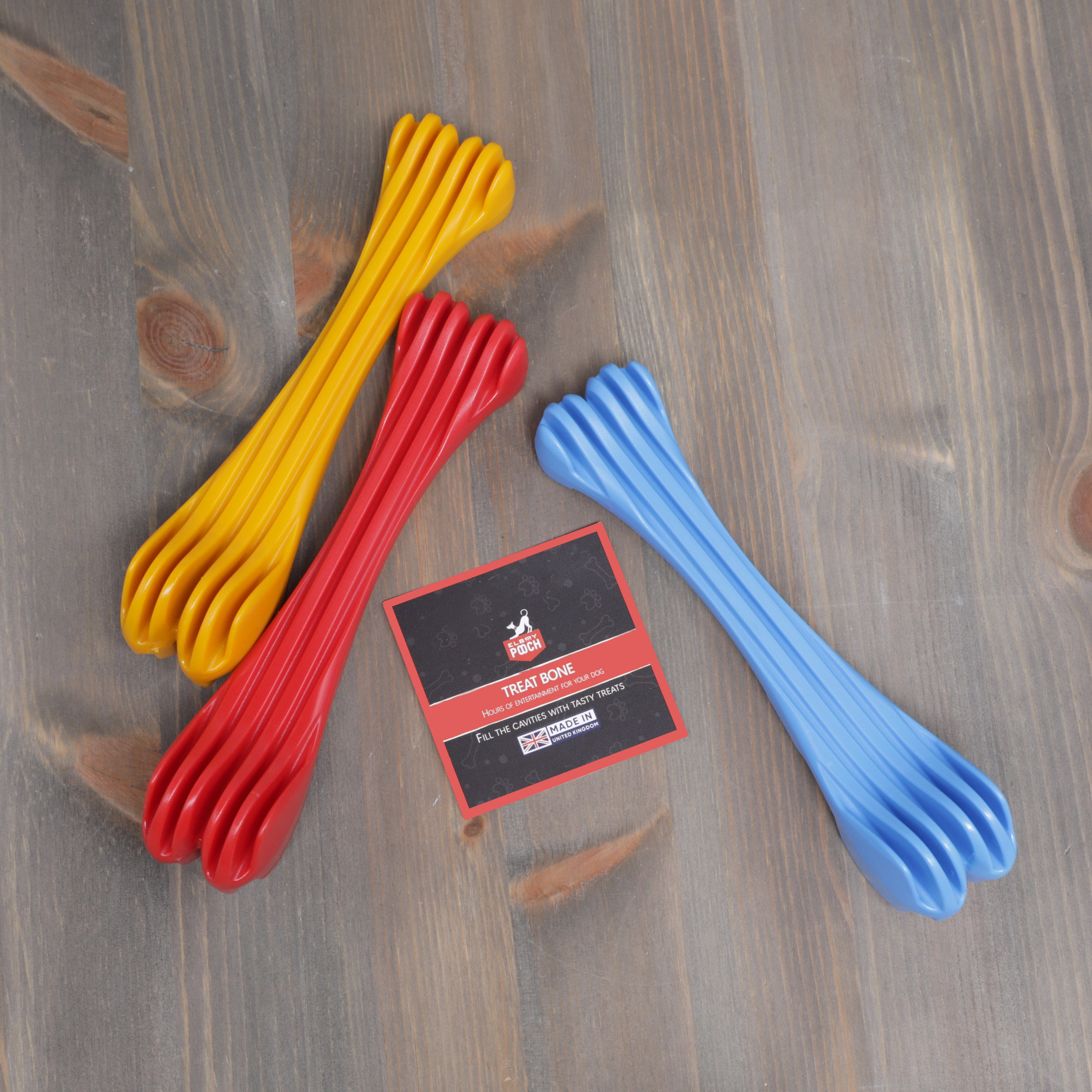 Elboy And Pooch Treat Bone Assorted Colours