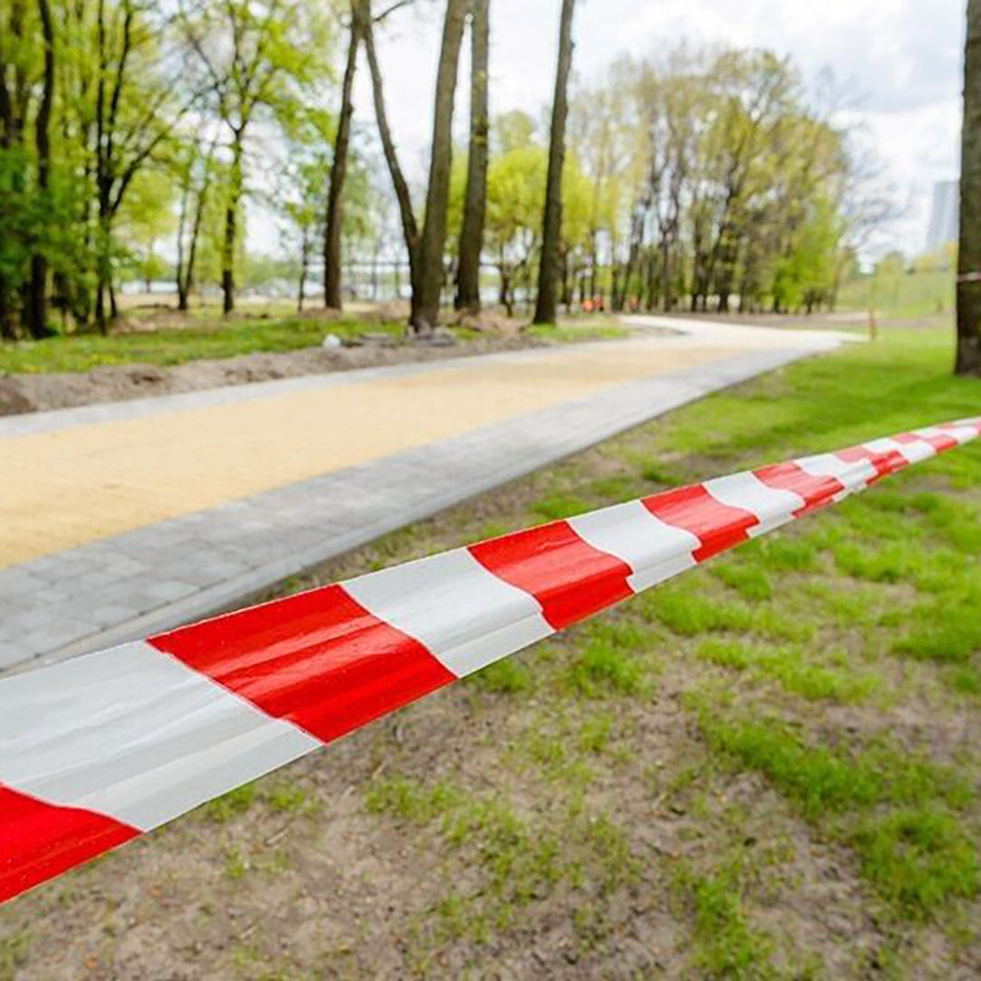 White/Red Barrier Tape - 400m+