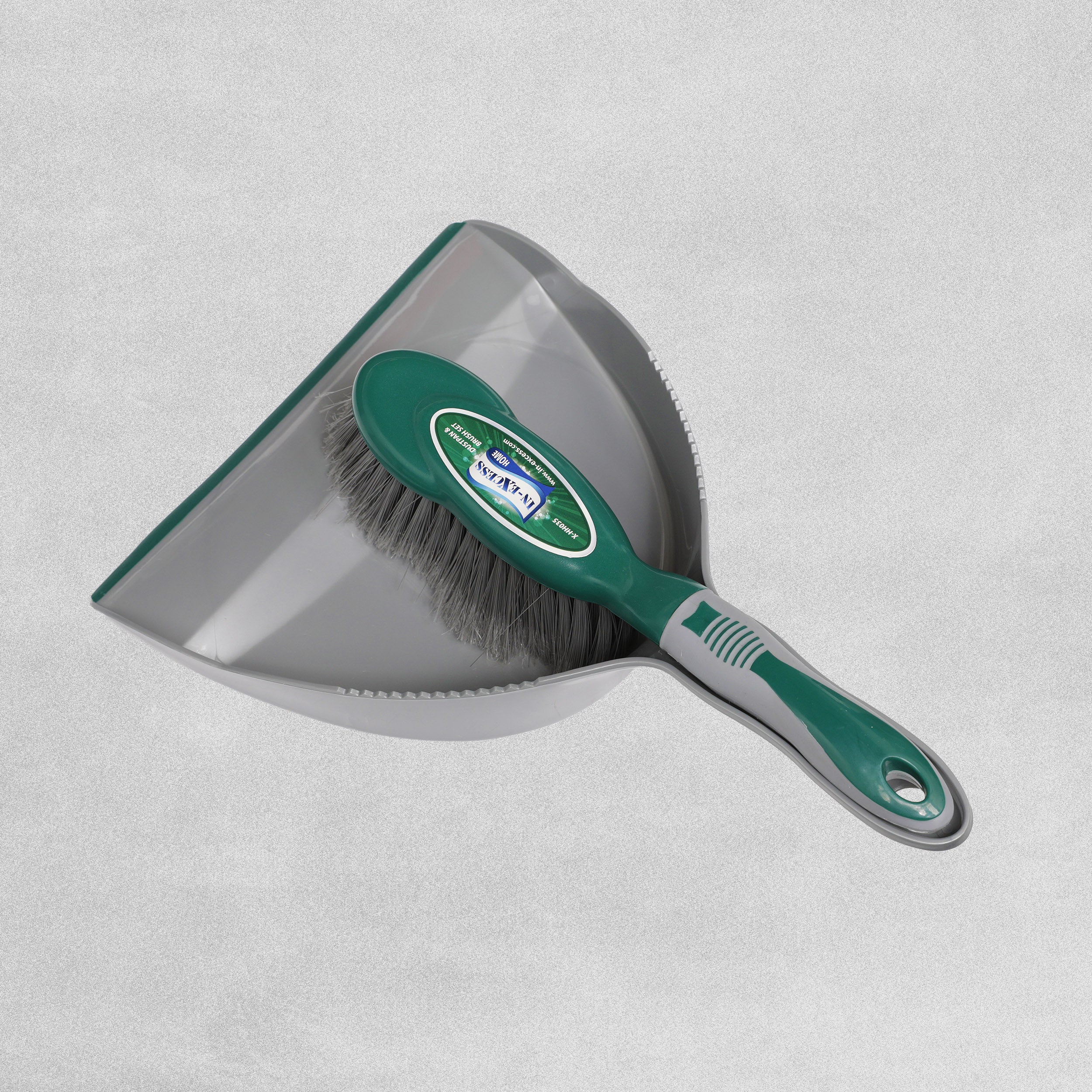 Home Dustpan & Brush Set Fern/Grey In-Excess