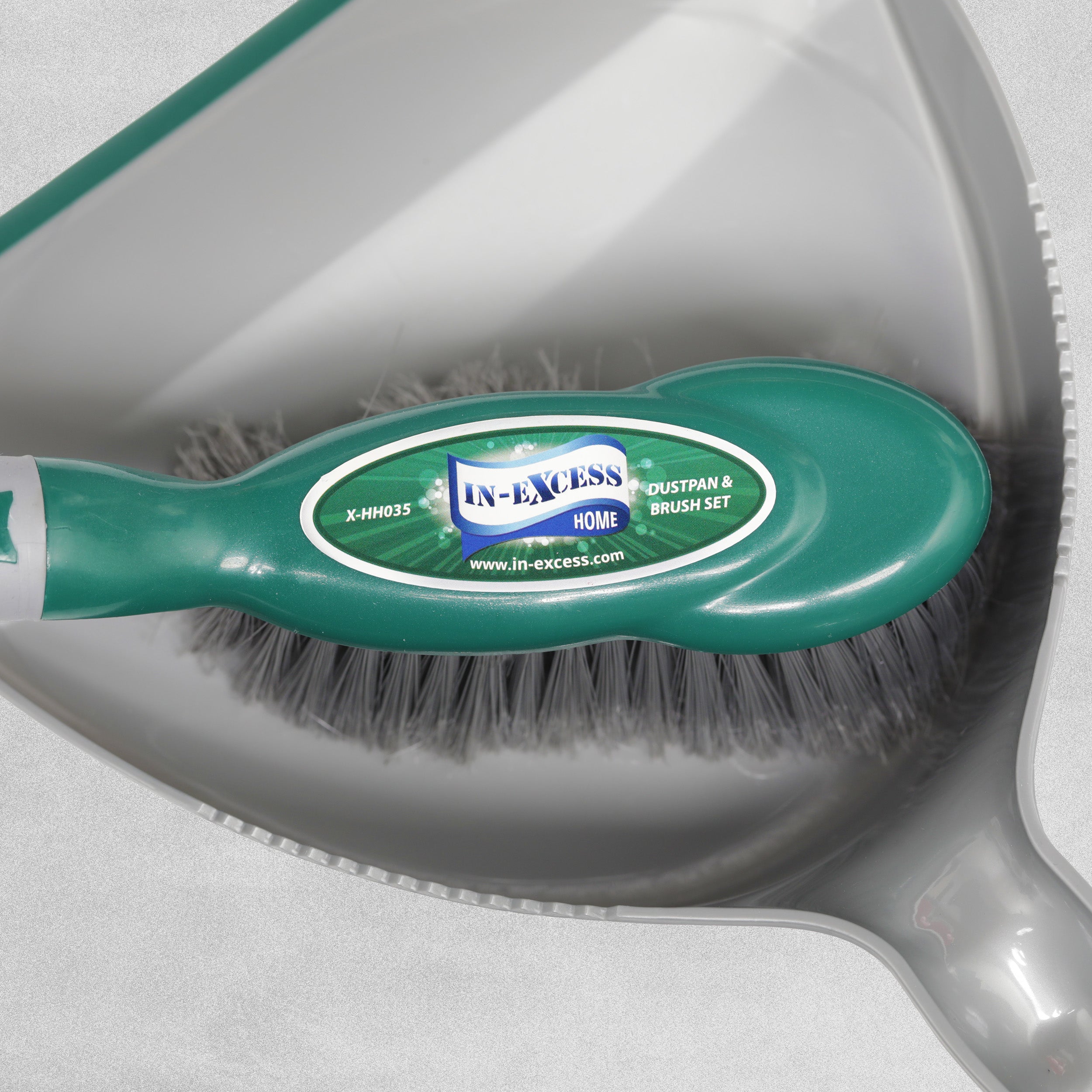 Home Dustpan & Brush Set Fern/Grey In-Excess