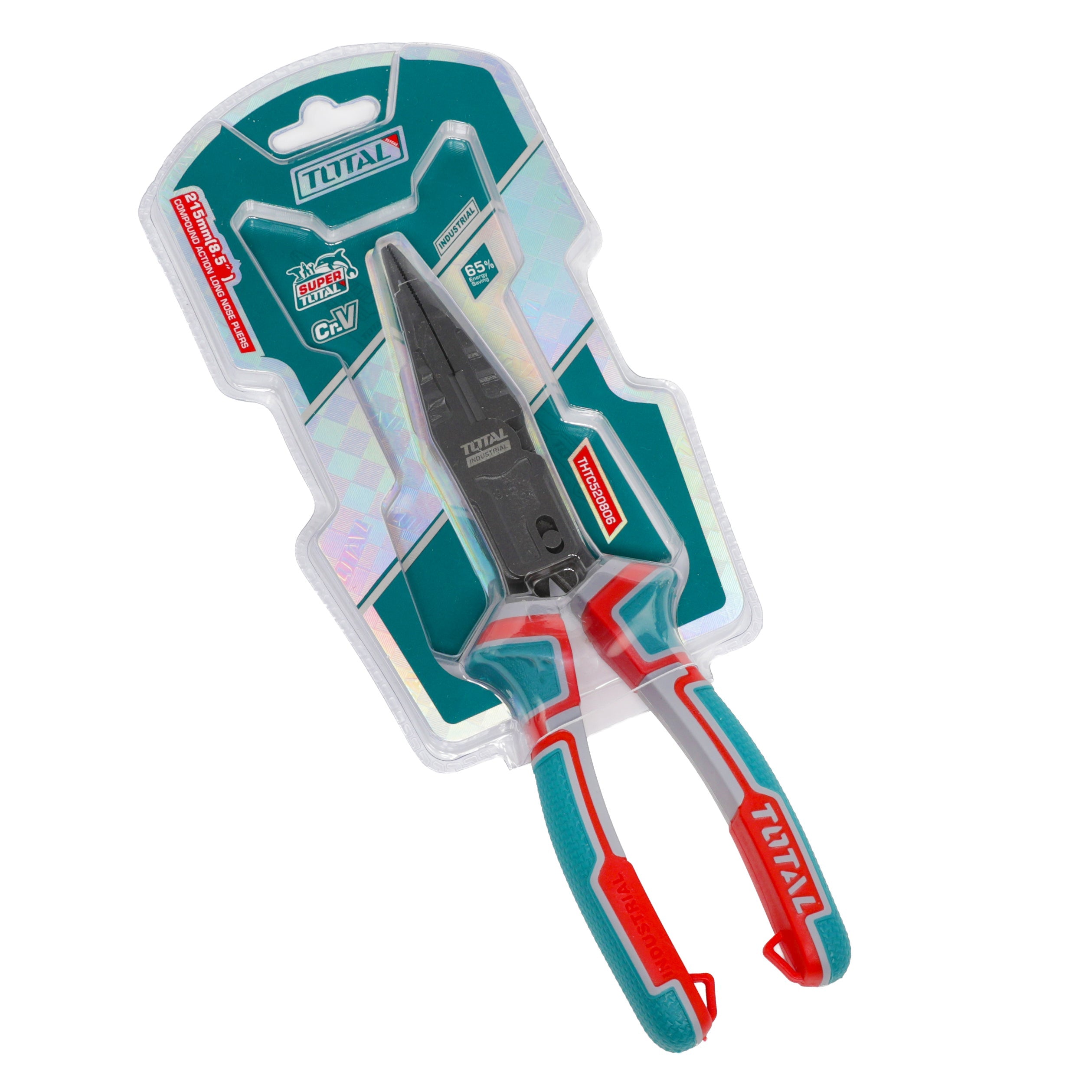 Total Compound Action Long Nose Pliers 215mm / 8.5" - THTC520806