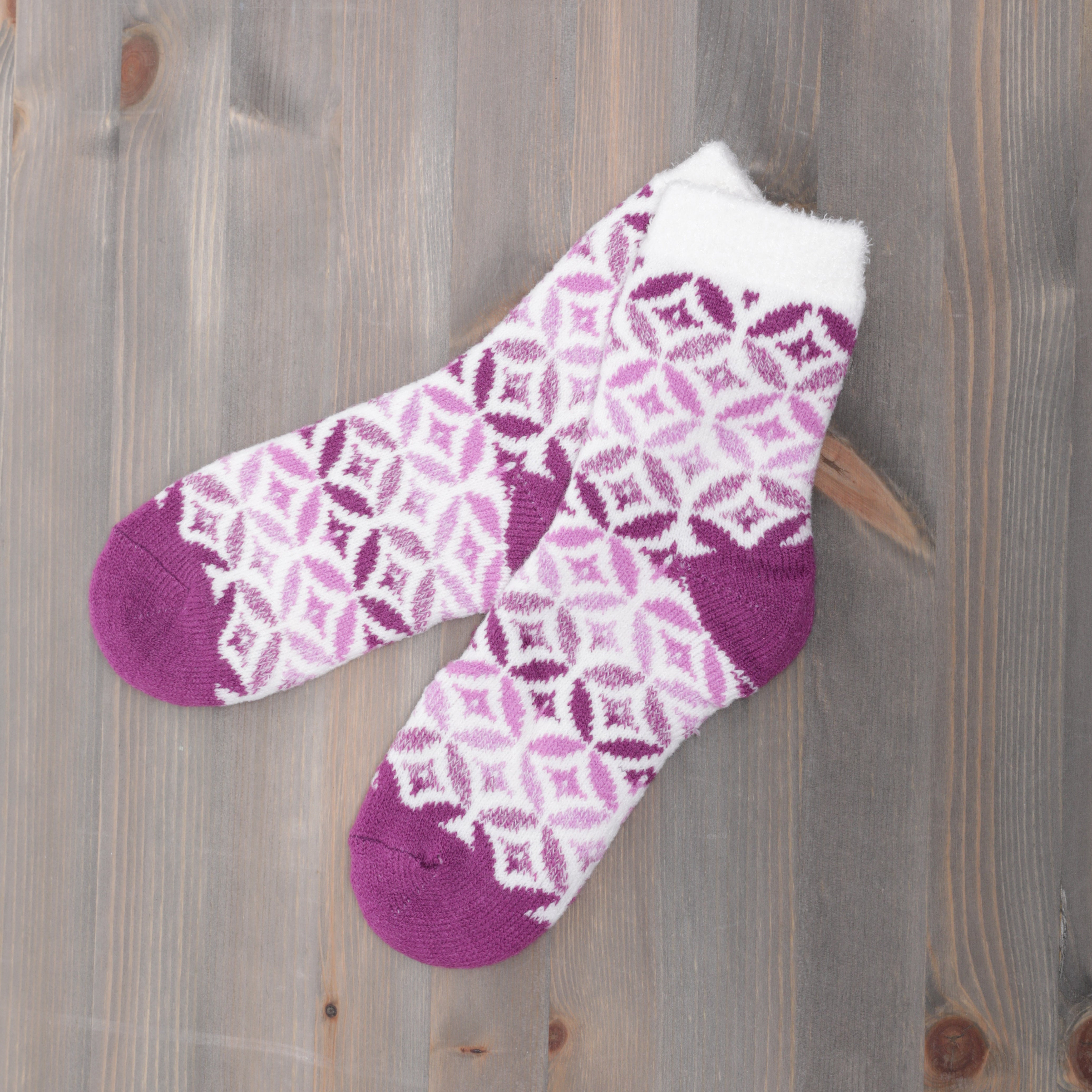 Ladies Warm Winter Slipper Socks - 1 Pair - UK 3-8 / EU 35-41