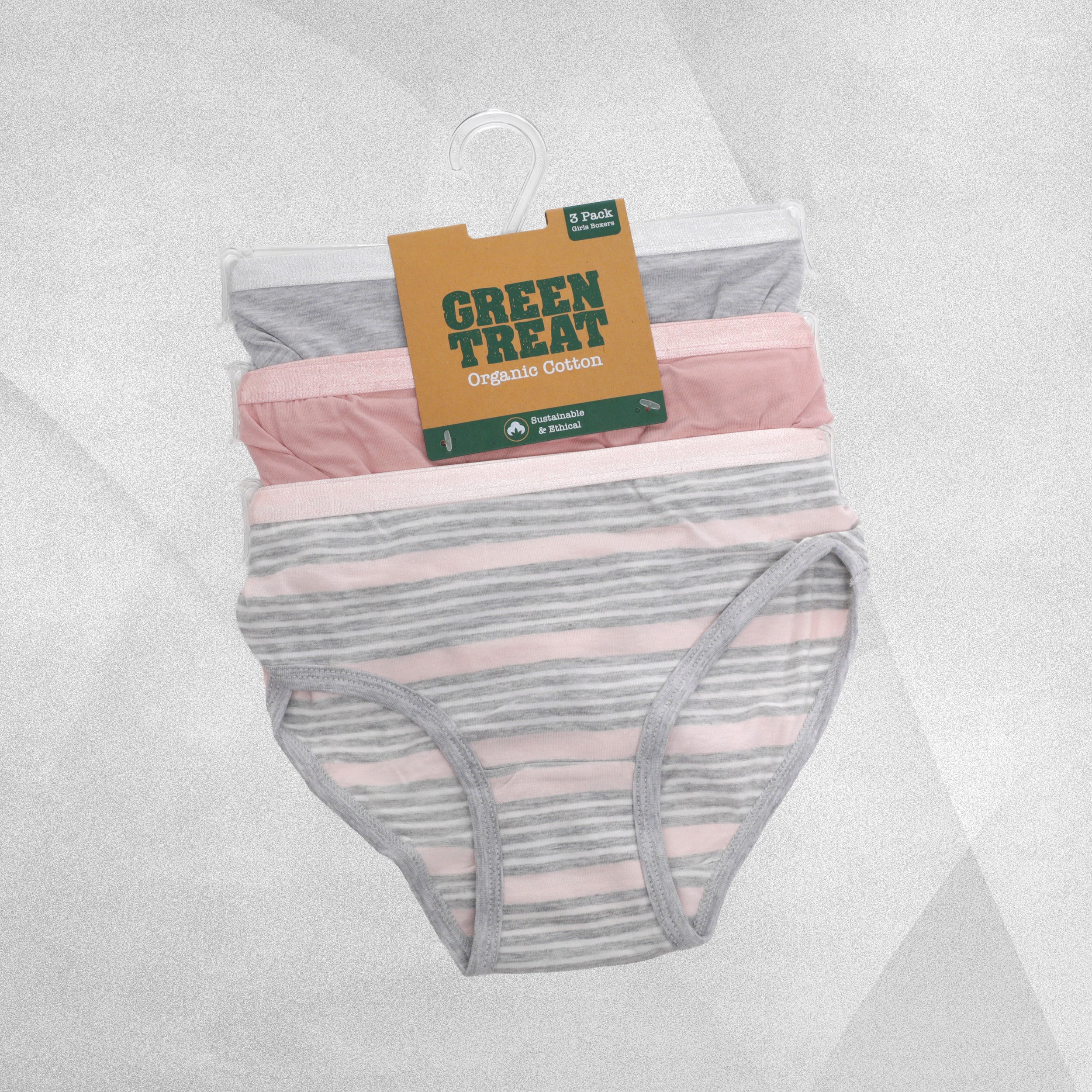 Girls Organic Cotton Knickers - 3 Pack