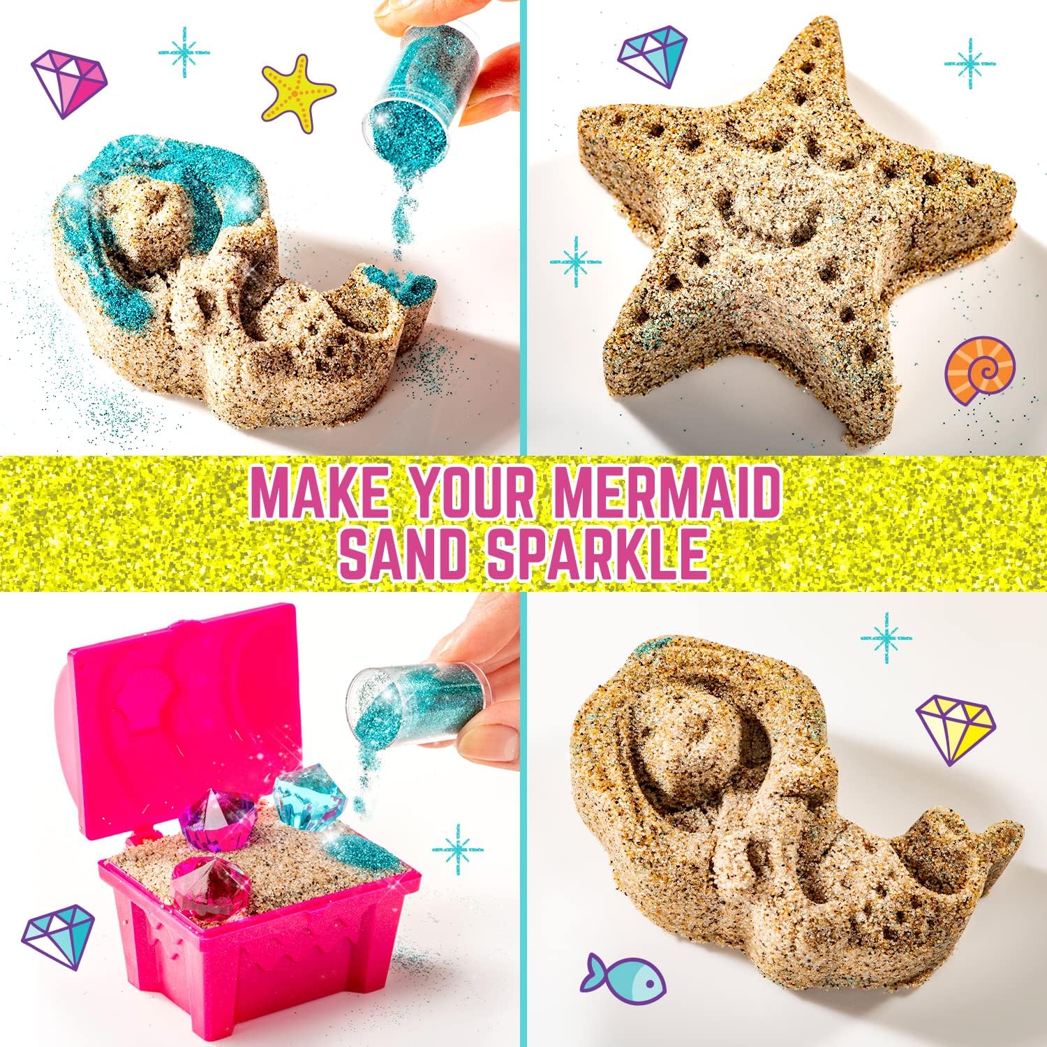 Girlzone Mermaid Moldable Sand Kit