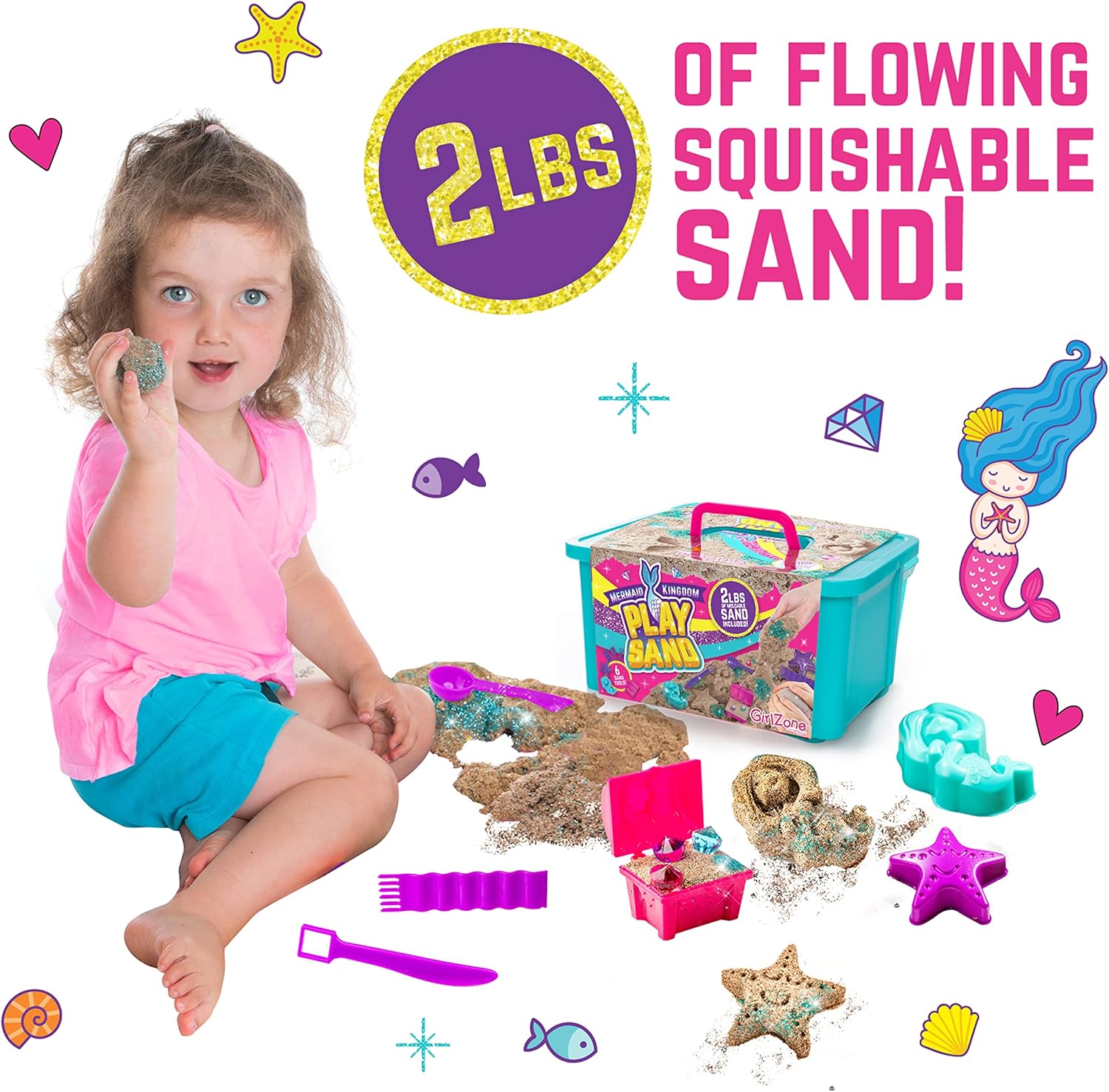 Girlzone Mermaid Moldable Sand Kit