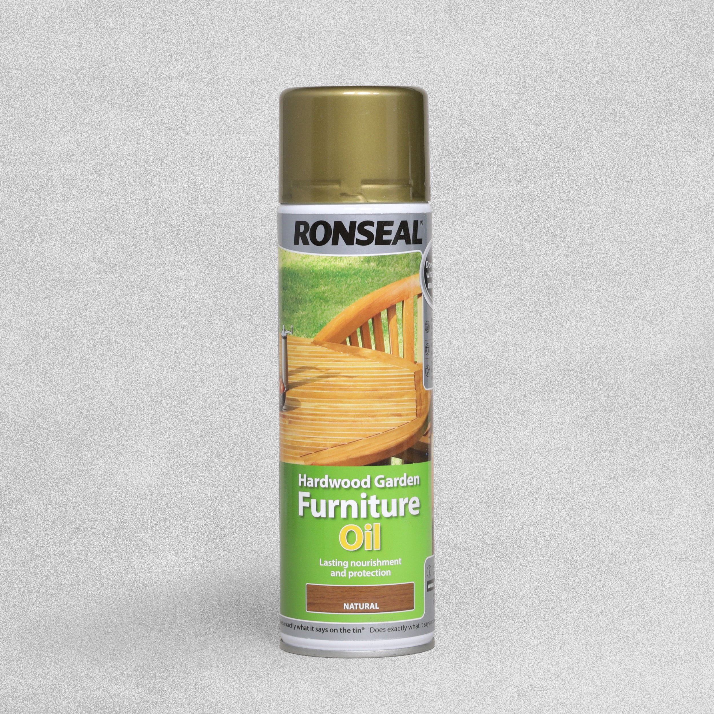 Hardwood Garden Furniture Oil Spray Natural 500ml Ronseal