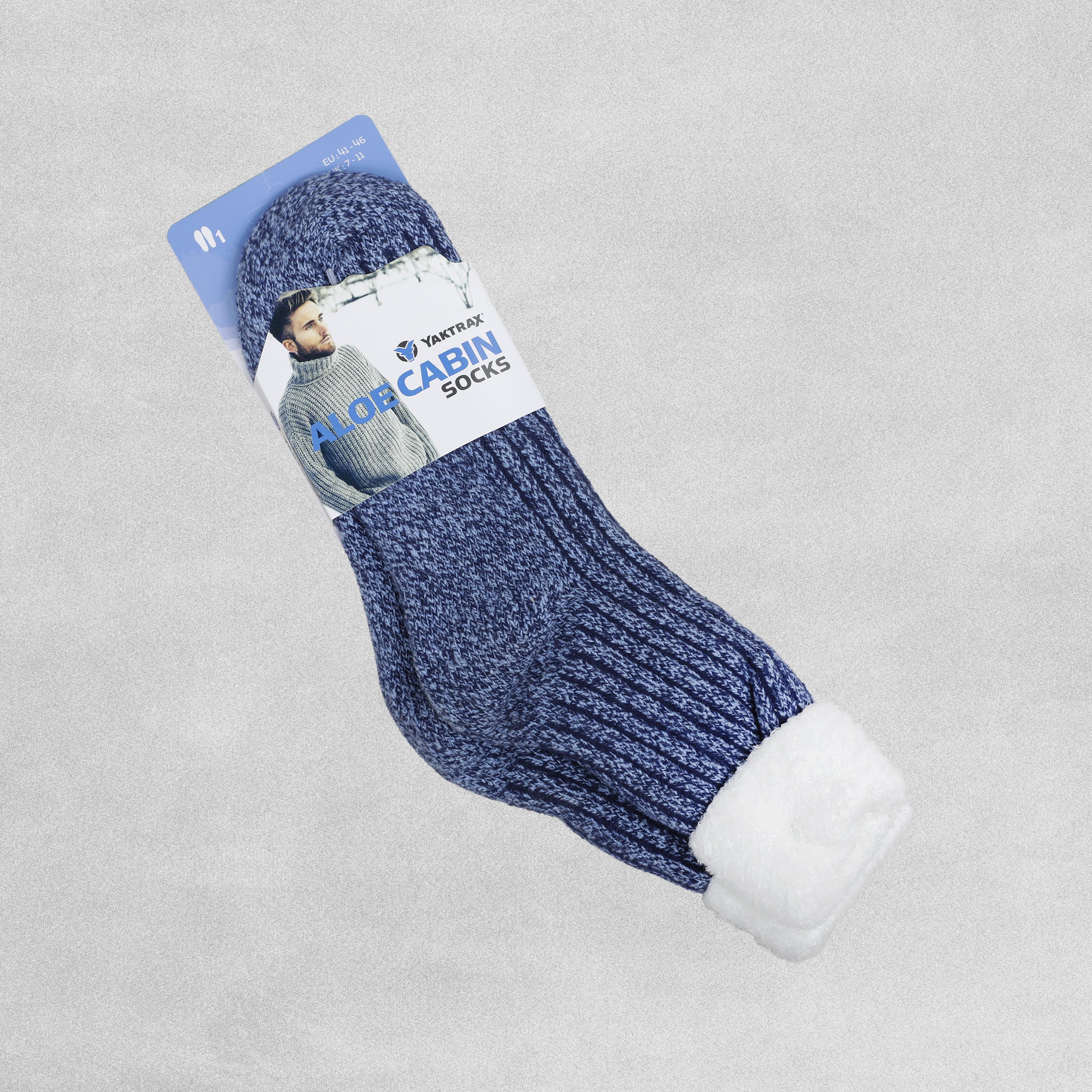 Mens Warm Winter Socks - Blue - Size 7-11 (41-46)