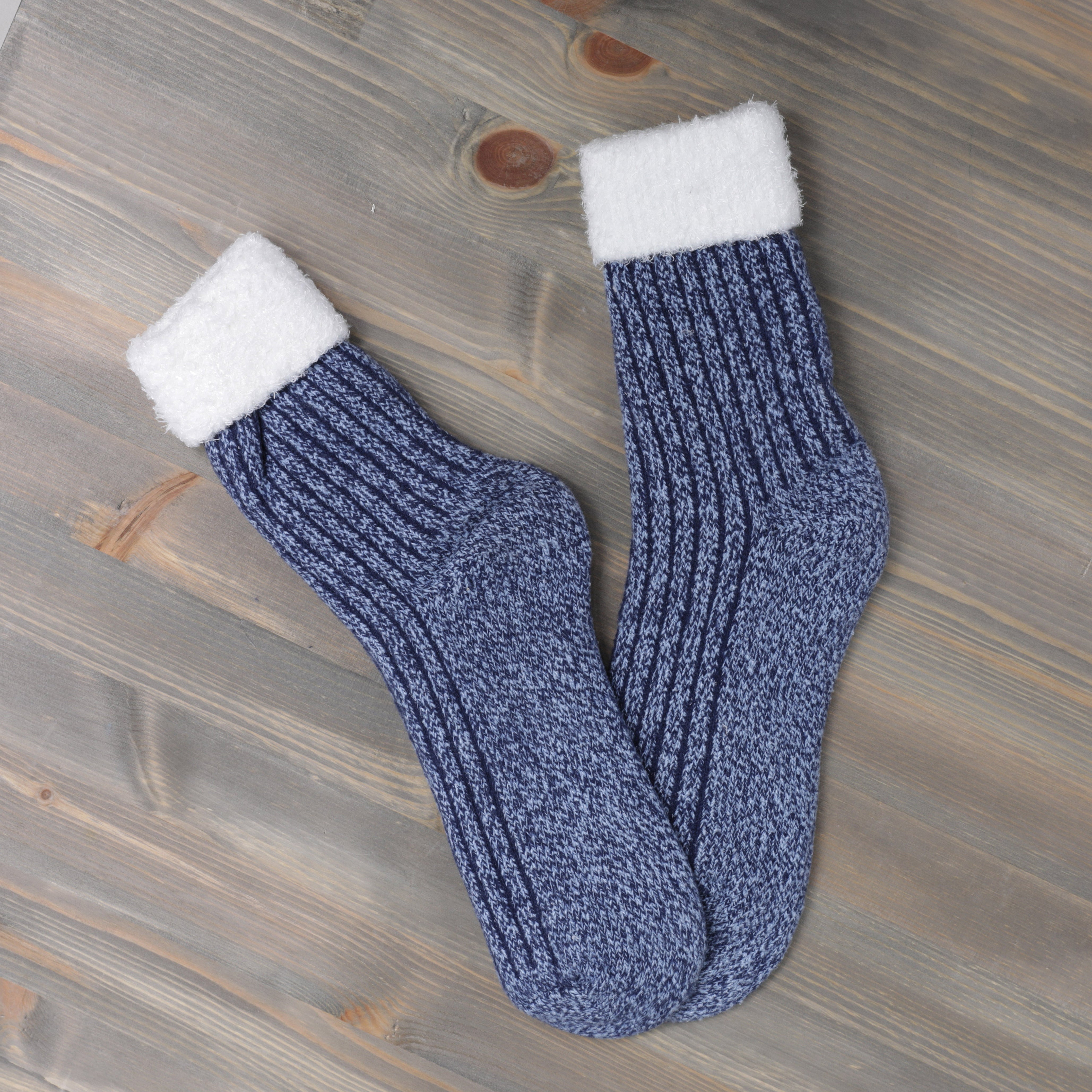 Mens Warm Winter Socks - Blue - Size 7-11 (41-46)