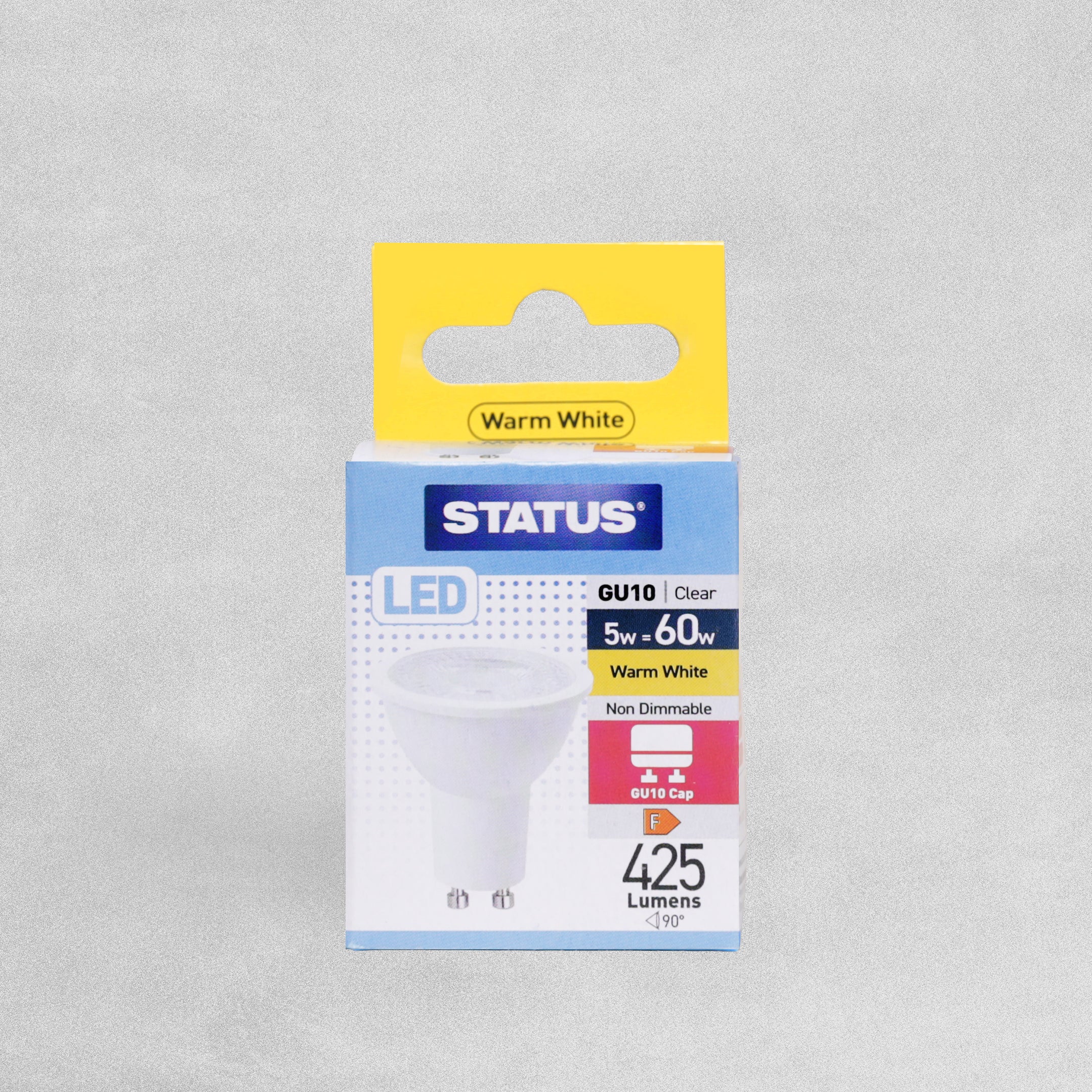 Status LED Clear Light Bulb GU10 5w=60w - Warm White