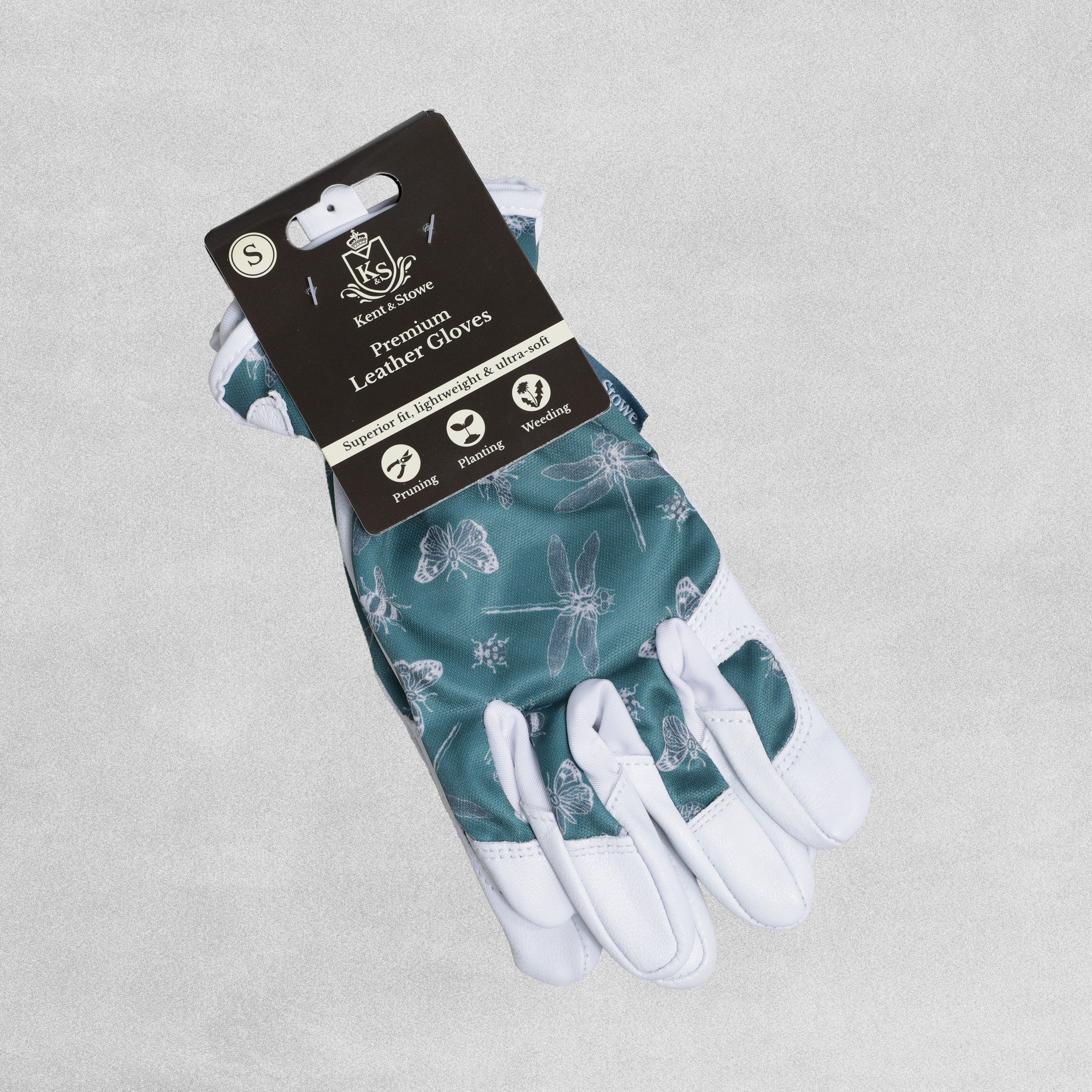 Premium Comfort Gloves Kent & Stowe Green Bees & Butterfly Design