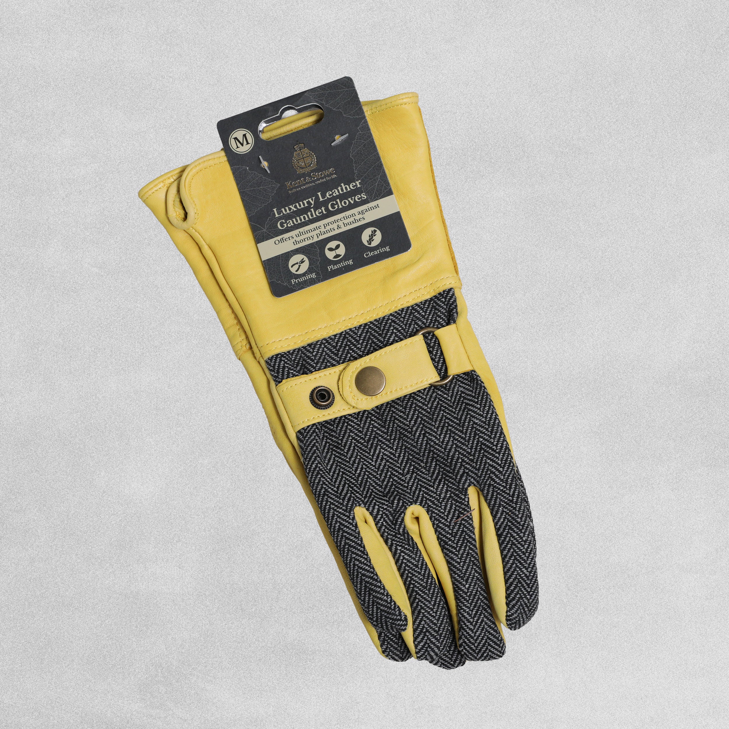 Kent & Stowe Luxury Leather Gauntlet Gloves - ladies medium