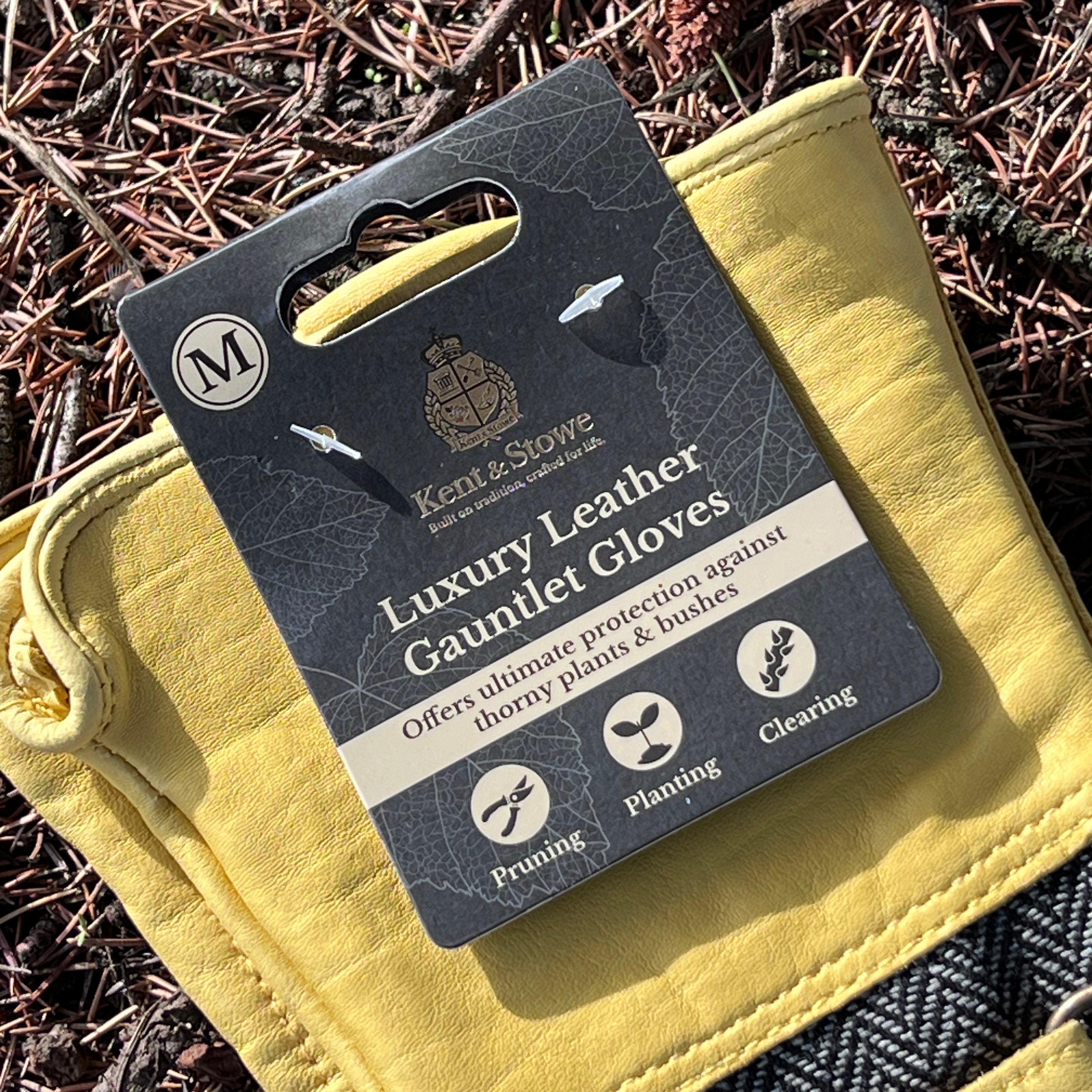 Kent & Stowe Luxury Leather Gauntlet Gloves - ladies medium