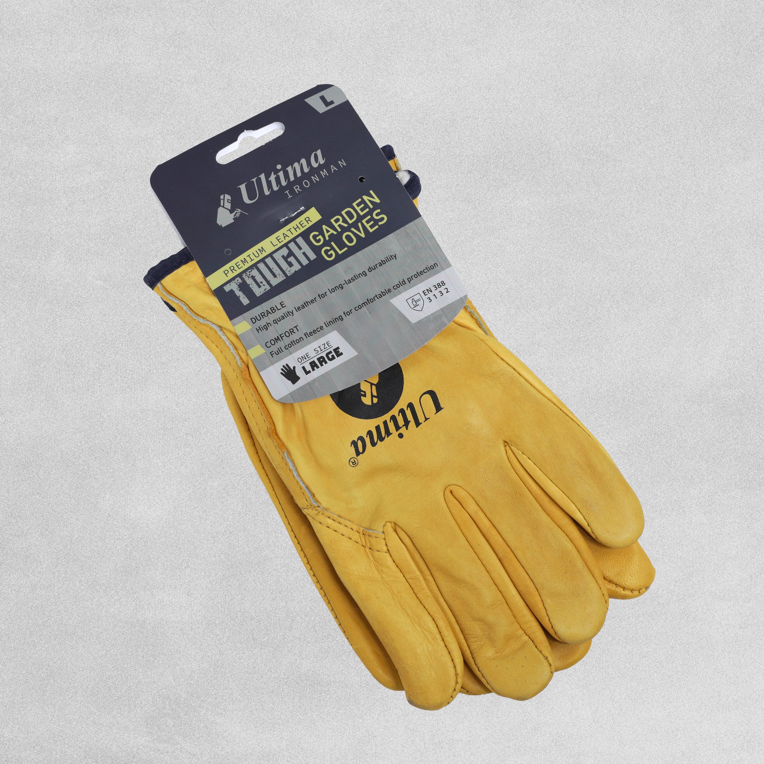 Ultima Premium Leather Tough Garden Gloves - Large