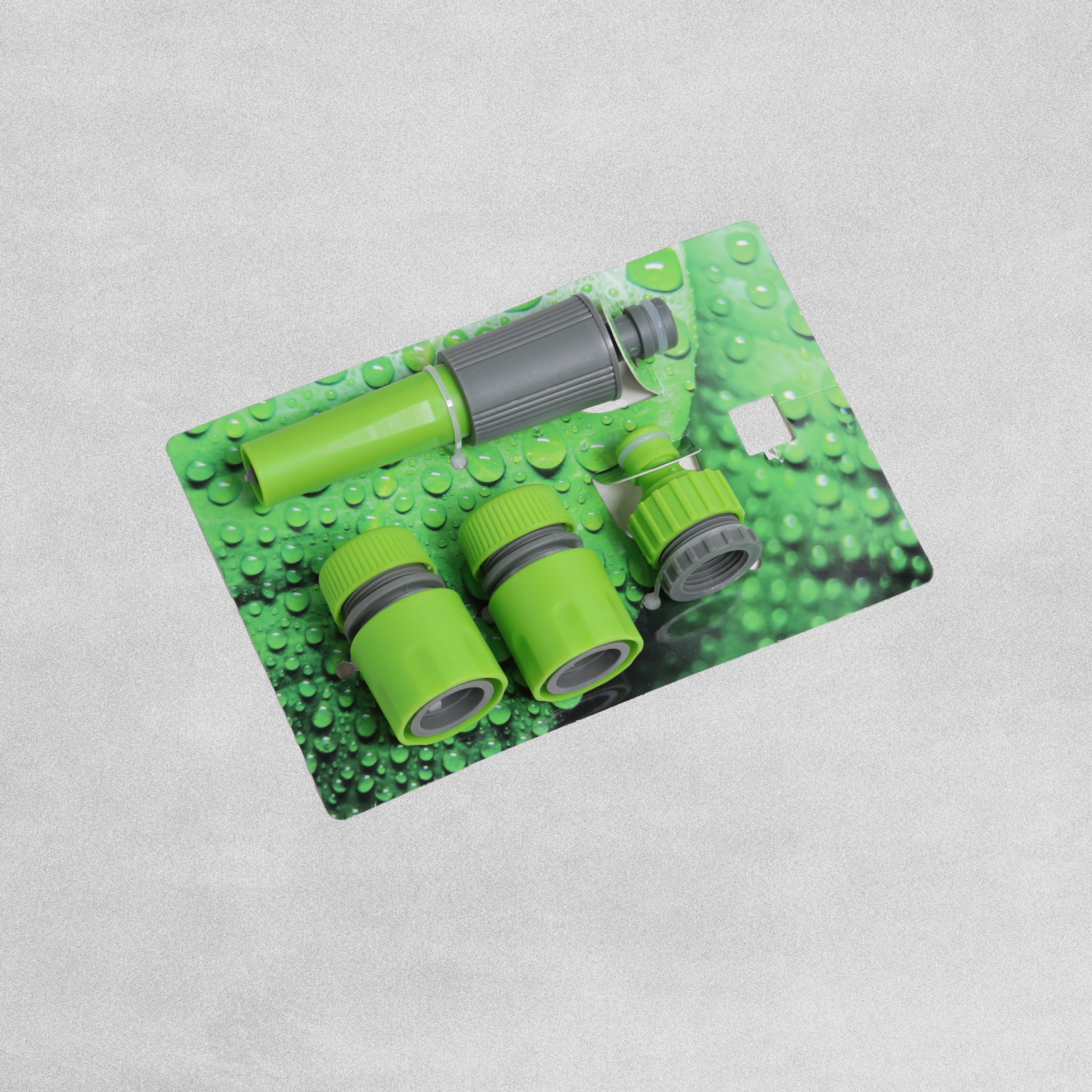 Flexible garden hose 17.5 M reinforced PVC 8 bar set of 4 tips