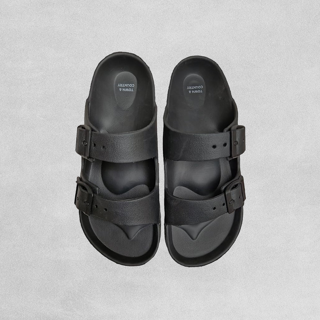 Town & Country Twin Strap Sandal Black various sizes