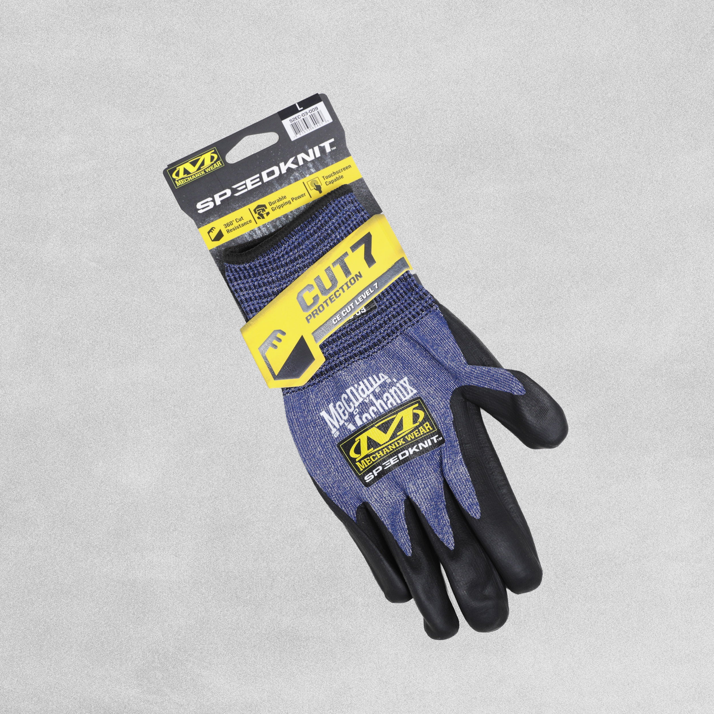 Mechanix Wear SpeedKnit Safety Work Glove - Cut Resistant Level 7 - Touchscreen Capable