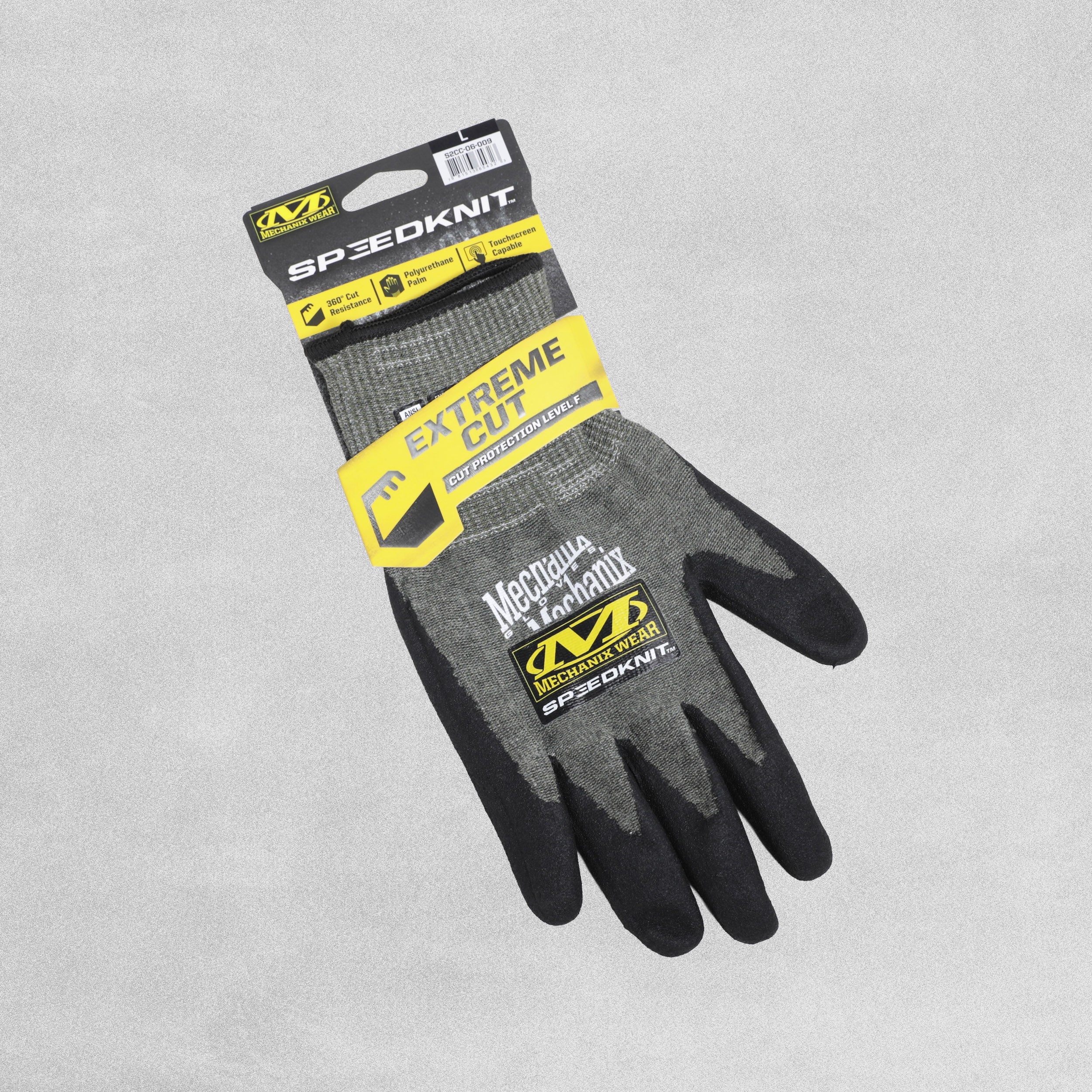 Mechanix Wear SpeedKnit Safety Work Glove - Extreme Cut Cut Resistant Level F - Touchscreen Capable
