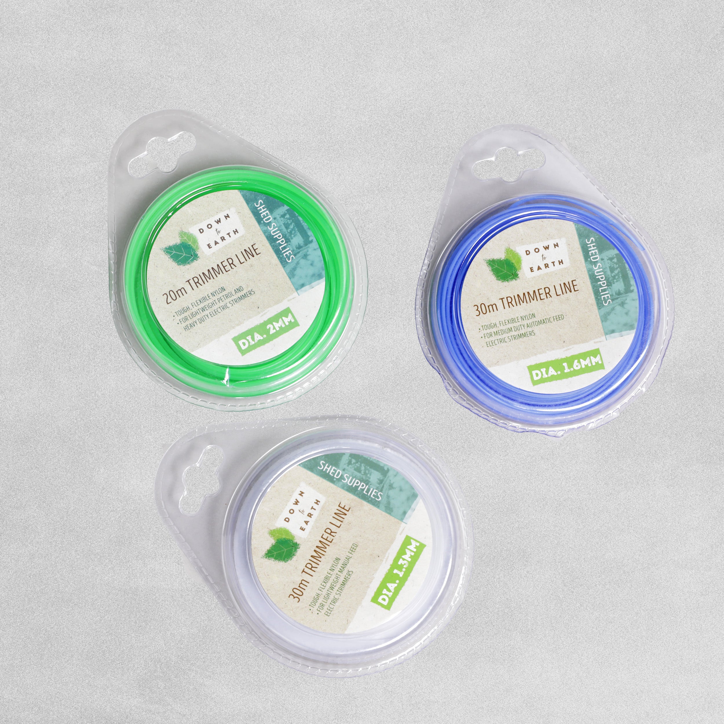 Down To Earth Trimmer Line Clear 30m 1.3mm