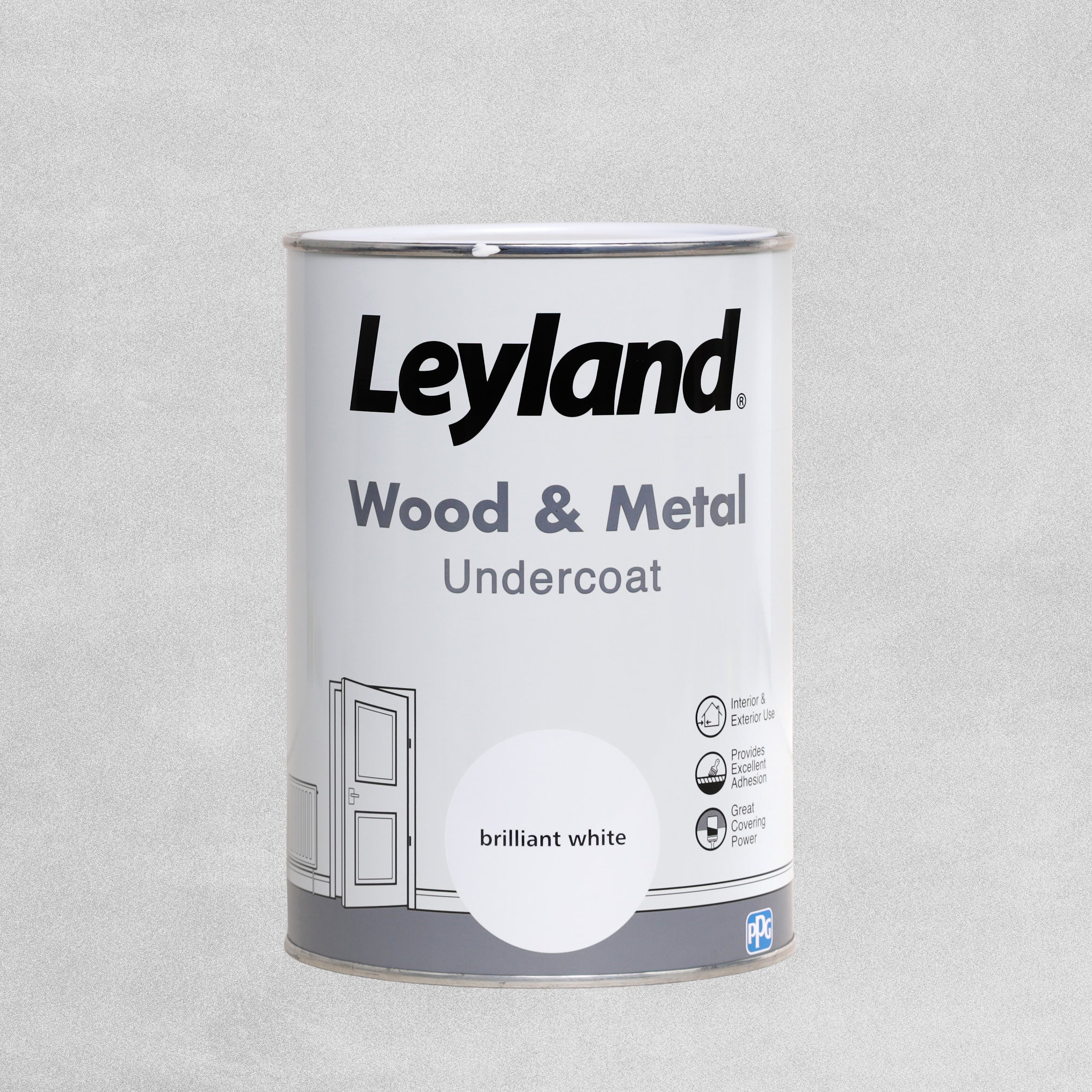 Leyland Wood and Metal Undercoat Paint 1.25L - Brilliant White