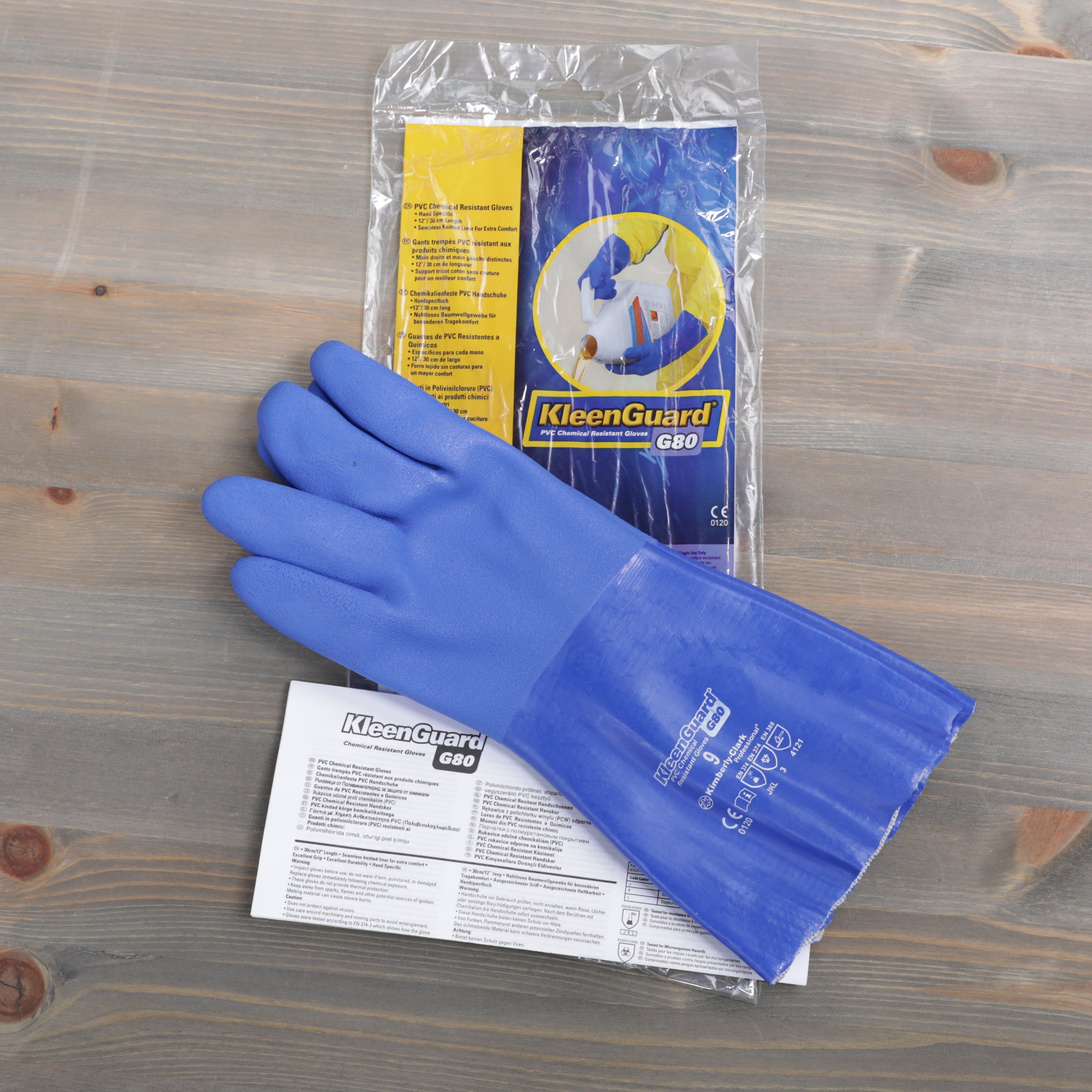 KleenGuard G80 PVC Chemical Gloves size 9