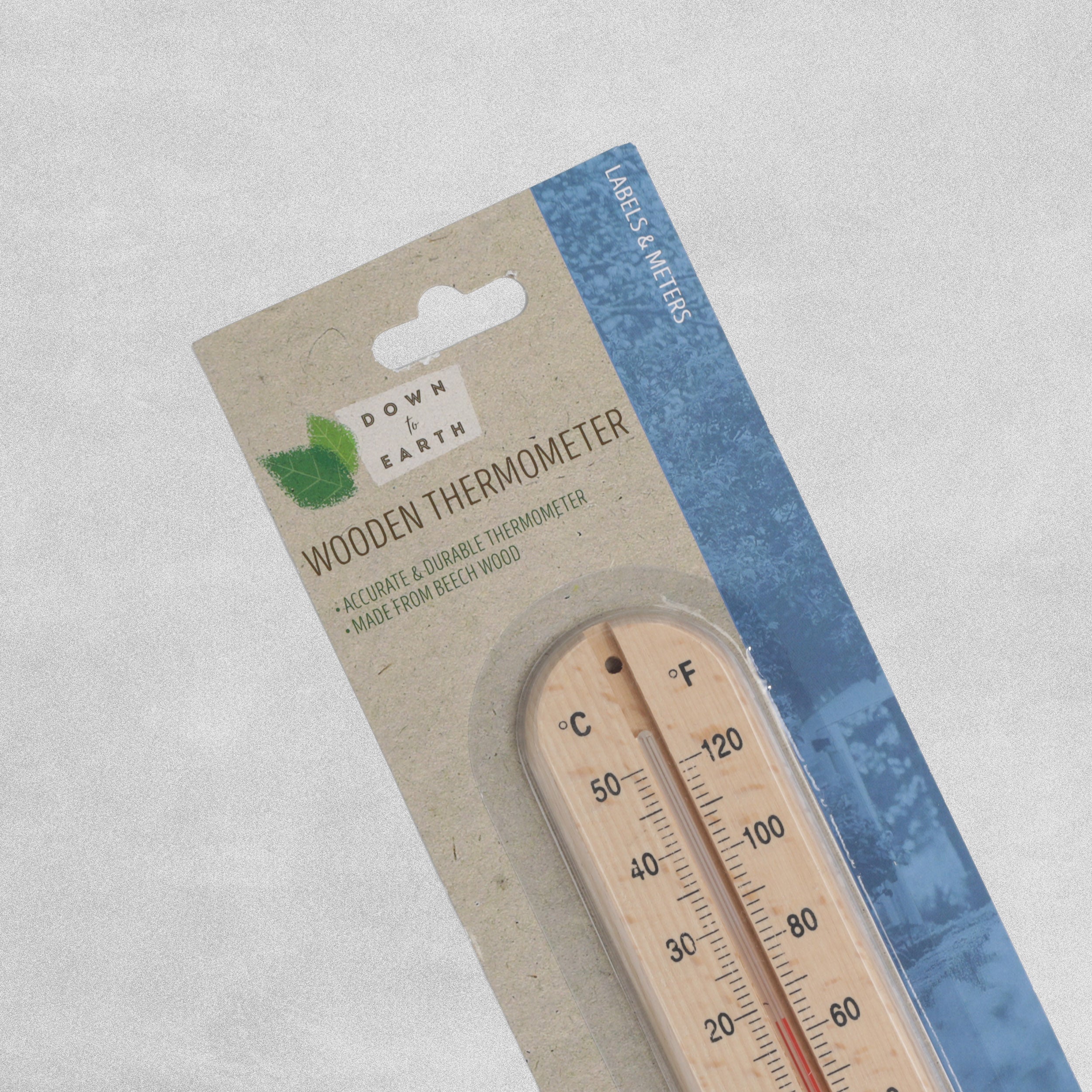 Down To Earth Wooden Thermometer
