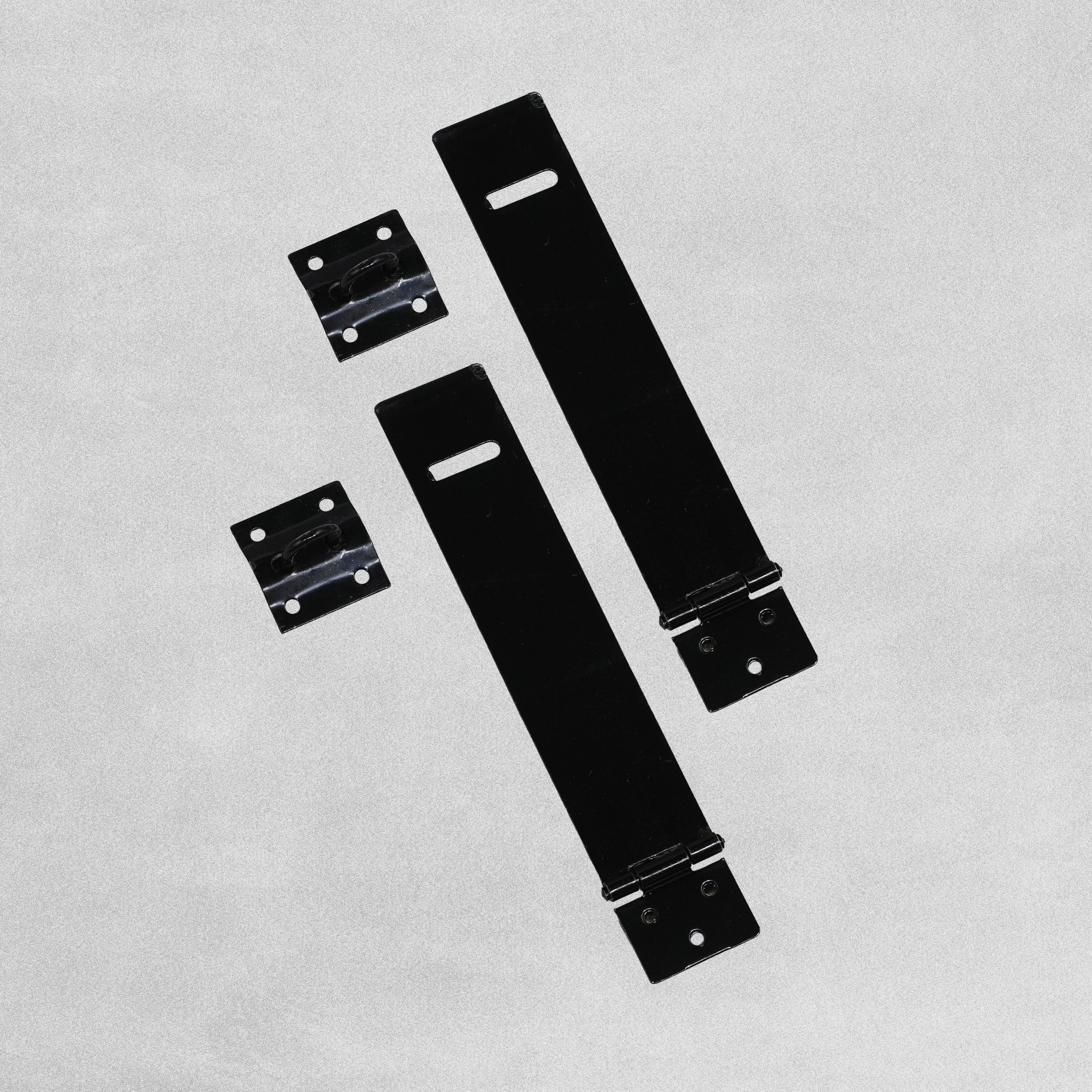 Black 6" Steel Safety Hasp and Staple 2pc
