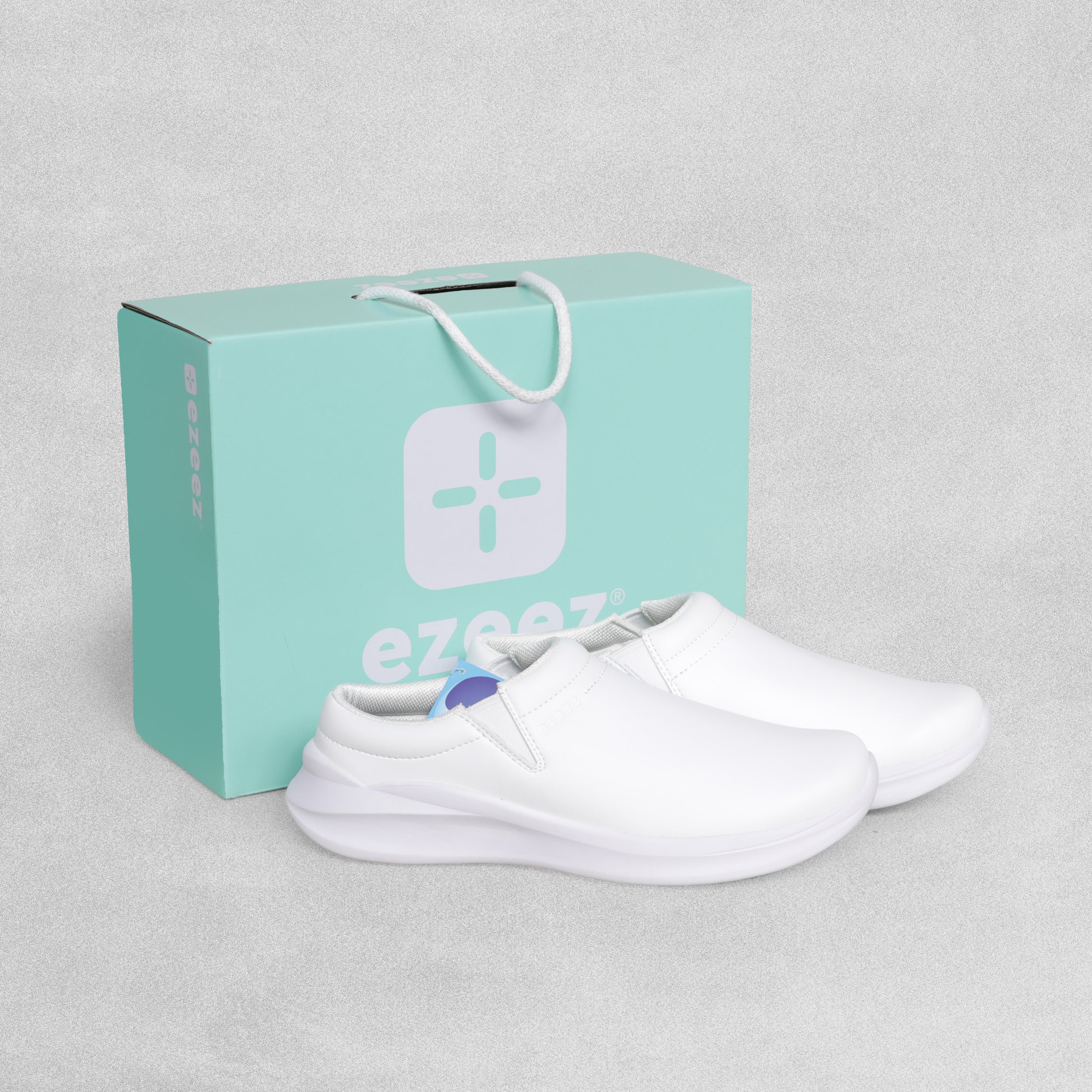ezeez 24/7 Comfort Ladies Workwear Trainer Phoebe Spearmint - White