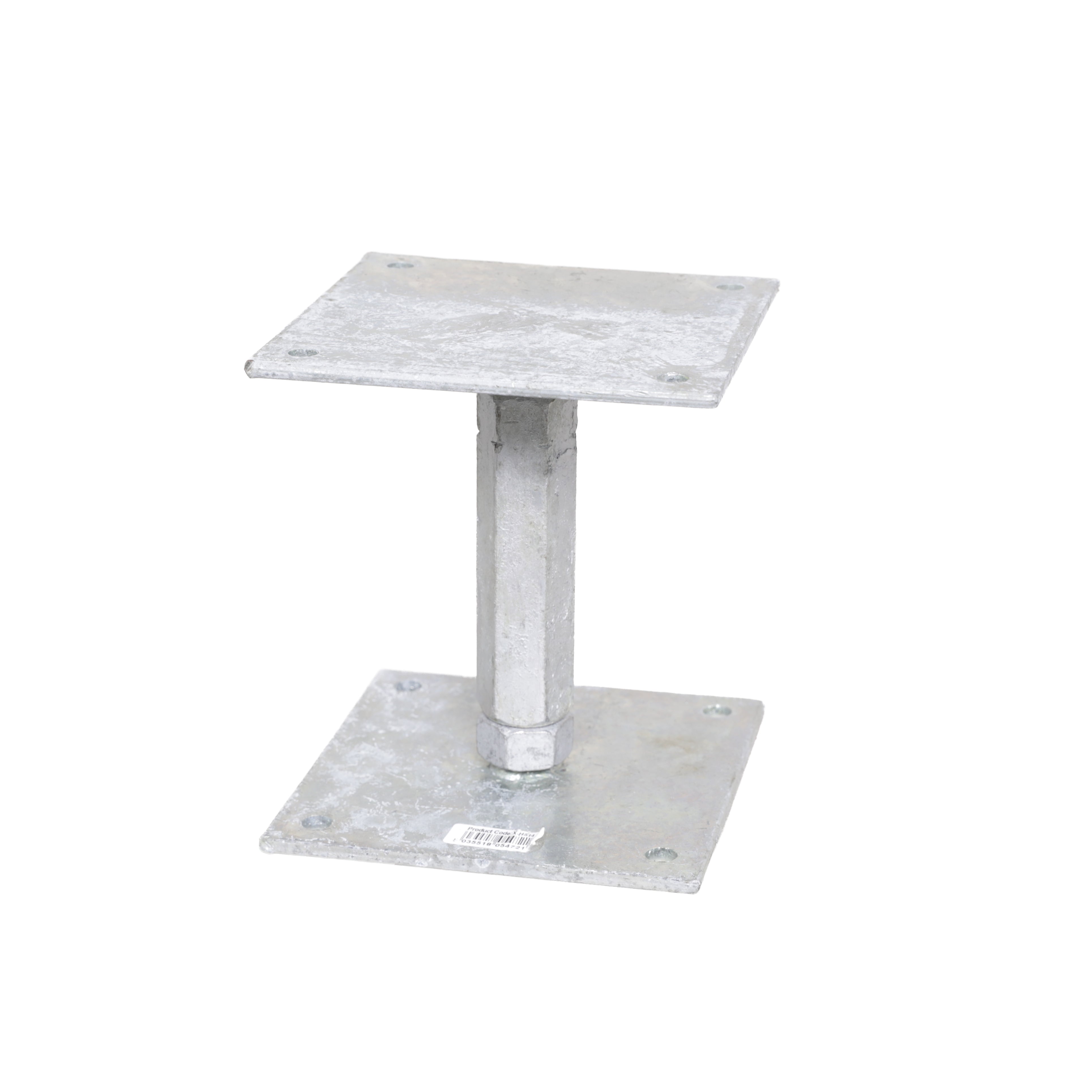 Heavy Duty Galvanised Adjustable 150-200mm Elevated Post Base Support