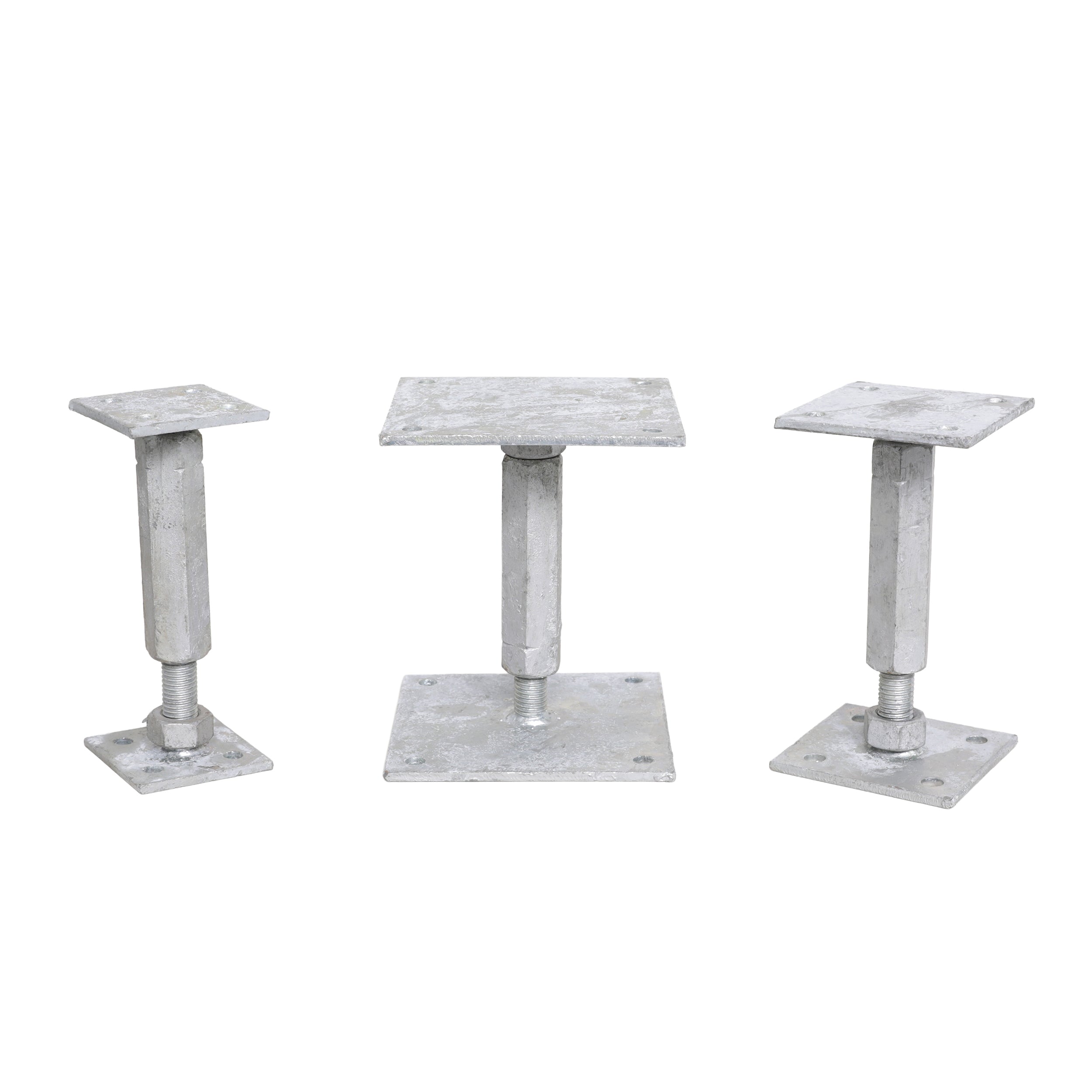 Heavy Duty Galvanised Adjustable 150-200mm Elevated Post Base Support