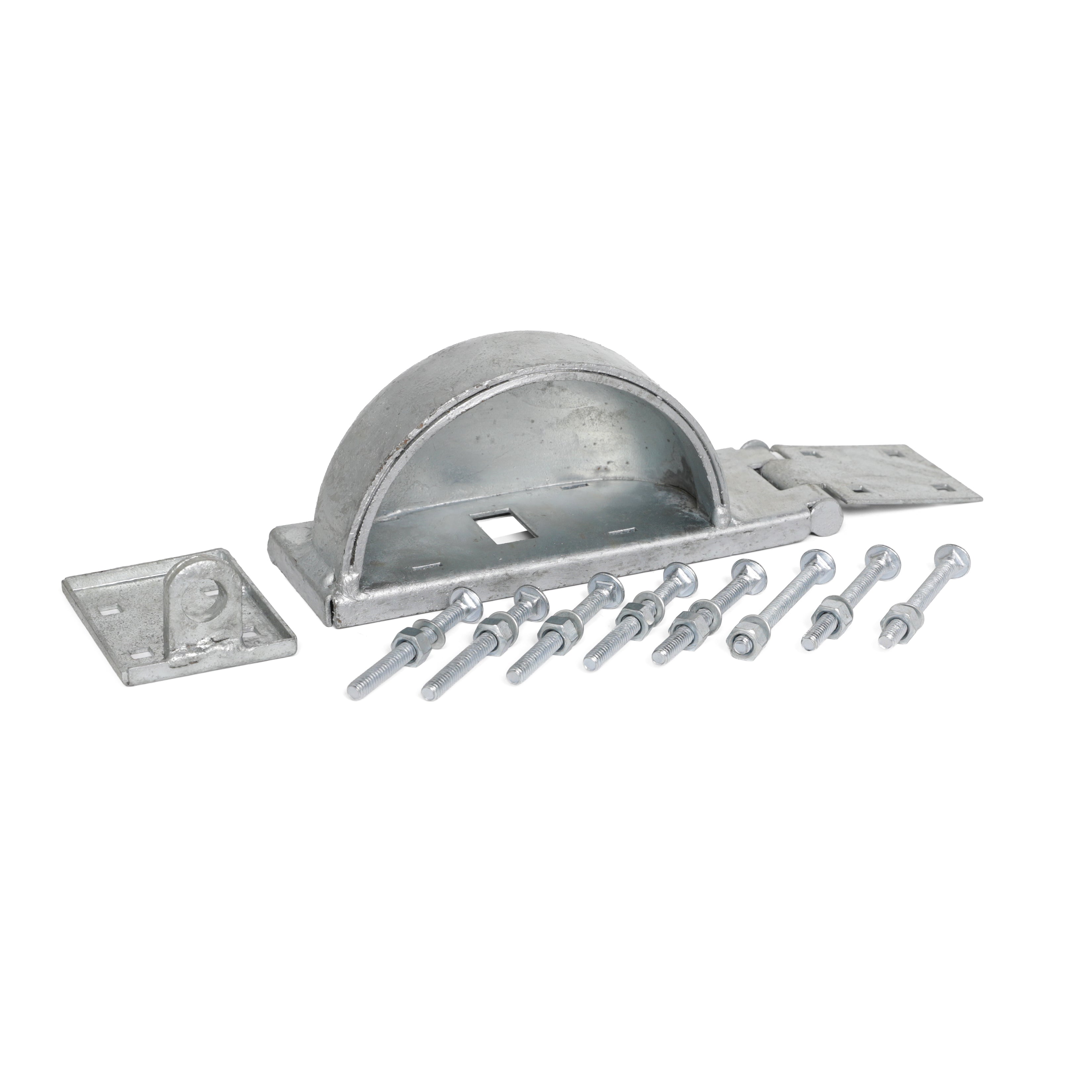 Heavy Hasp Staple With Padlock Protection 180mm Galvanised - Right Hand