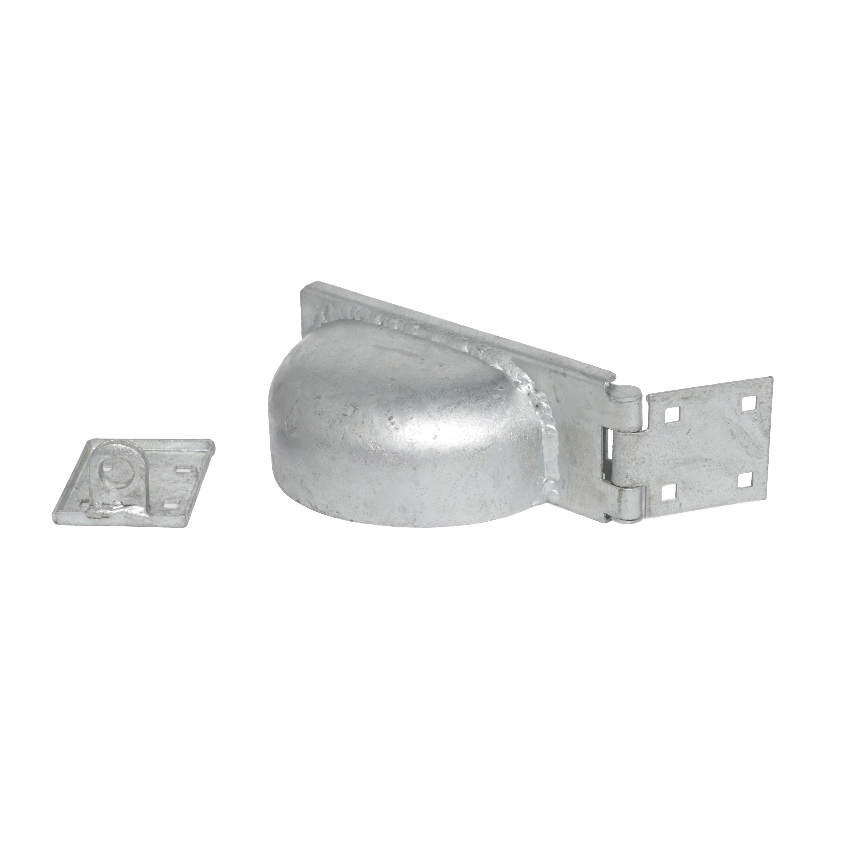 Heavy Hasp Staple With Padlock Protection 180mm Galvanised - Right Hand