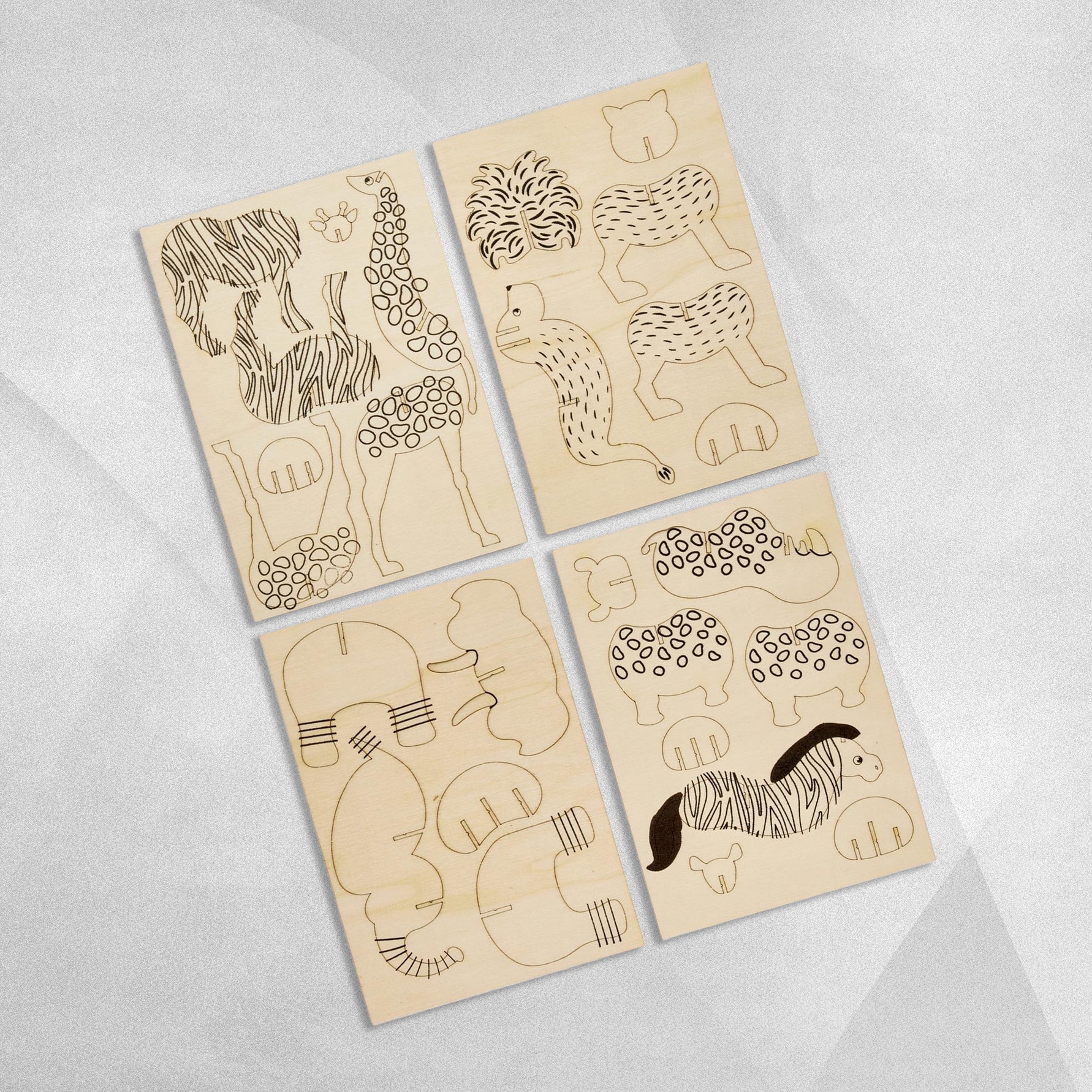 Crayola 3D Wooden Jungle Animal Kit