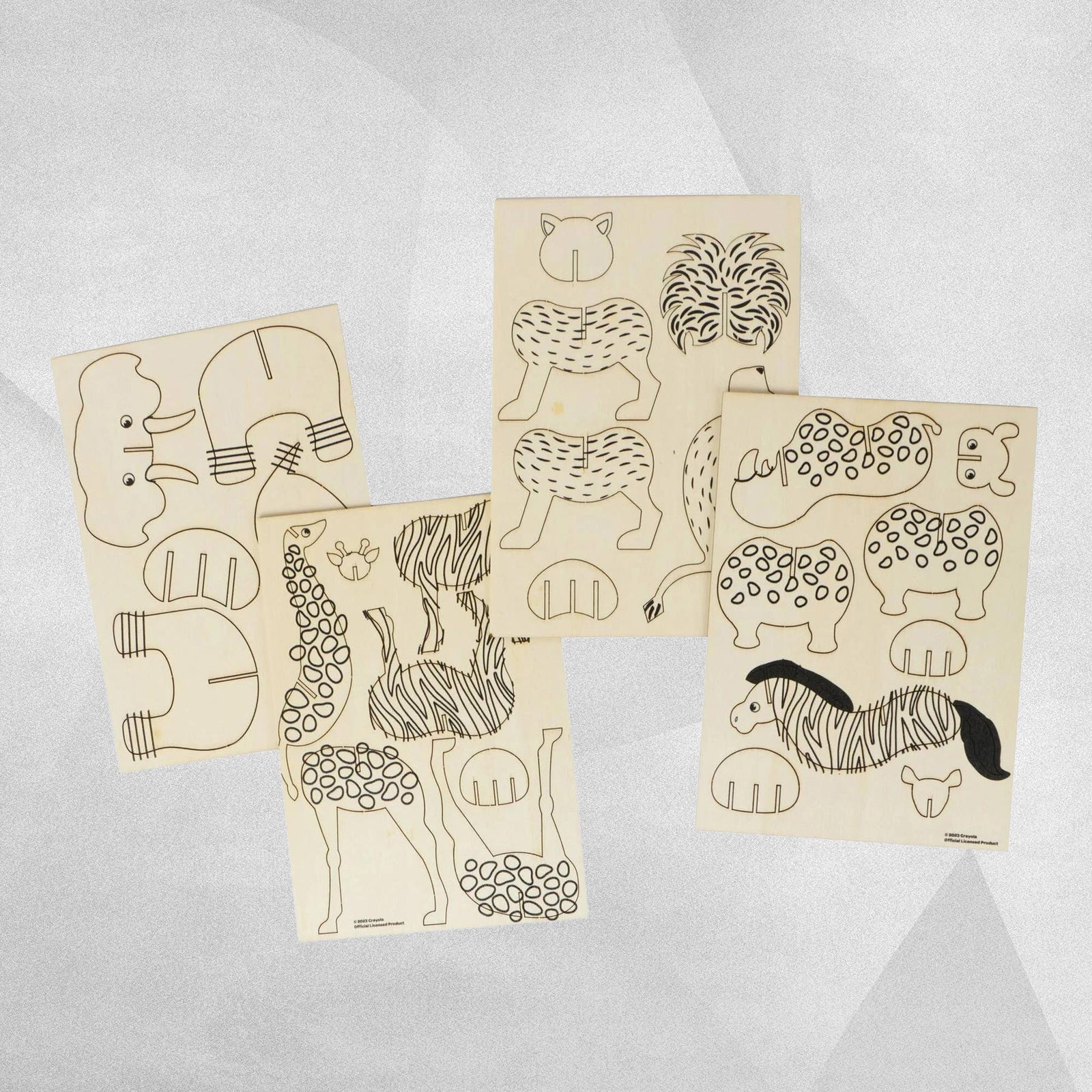 Crayola 3D Wooden Jungle Animal Kit