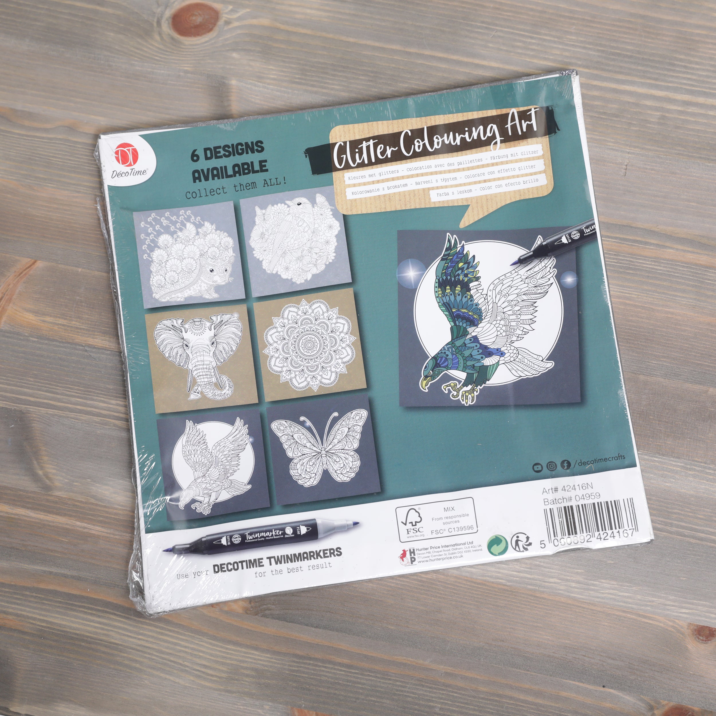 Glitter Colouring Arts Assorted Designs